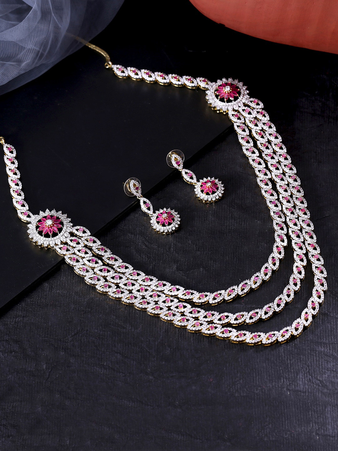 Yellow Chimes Gold-Plated & White American Diamond Studded Handcrafted Jewellery Set
Yellow Chimes Gold-Plated & White American Diamond Studded Handcrafted Jewellery Set