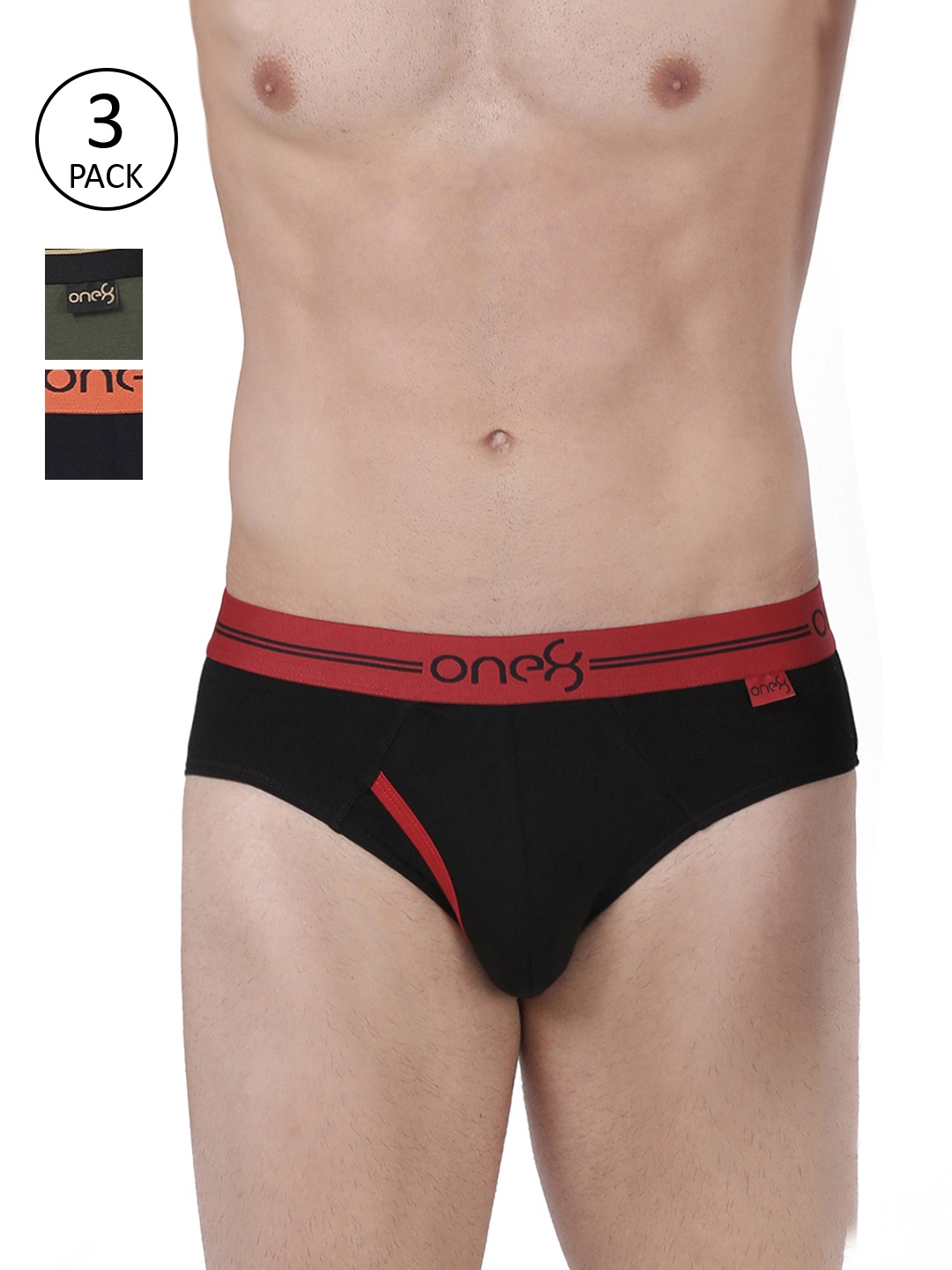 one8 by Virat Kohli Men Pack Of 3 Solid Basic Premium Cotton Stretch Briefs 205-PO3, Black
one8 by Virat Kohli Men Pack Of 3 Solid Basic Premium Cotton Stretch Briefs 205-PO3, Black