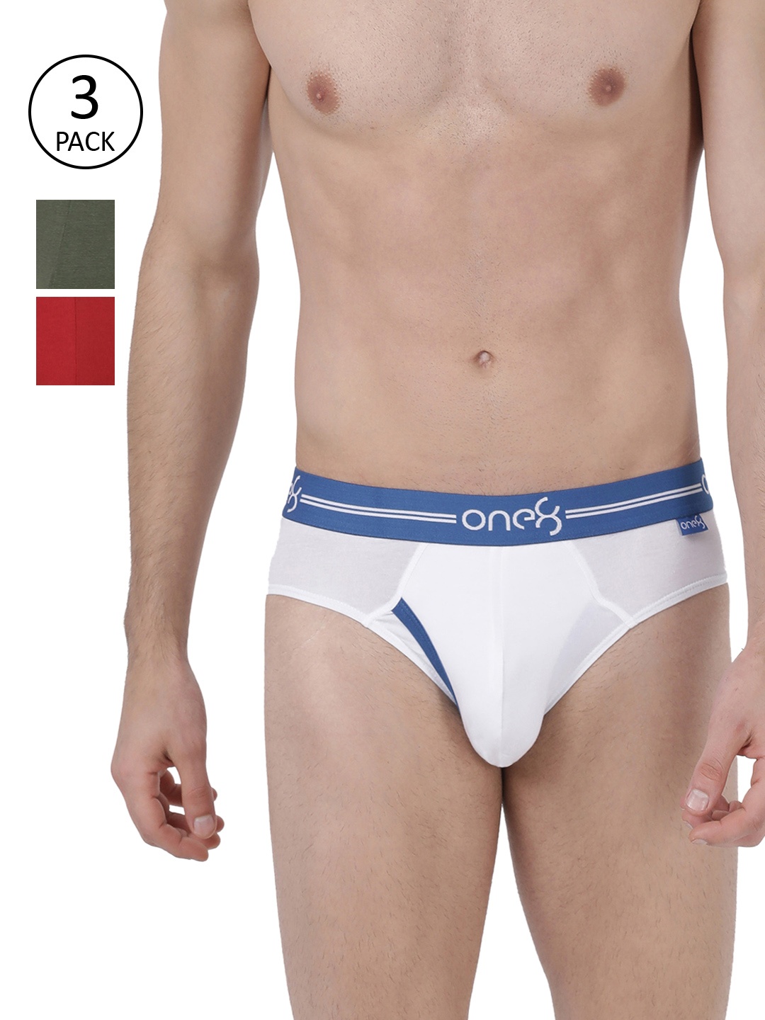 one8 by Virat Kohli Men Pack Of 3 Multicoloured Premium Cotton Stretch Briefs 205-PO3, Red
one8 by Virat Kohli Men Pack Of 3 Multicoloured Premium Cotton Stretch Briefs 205-PO3, Red