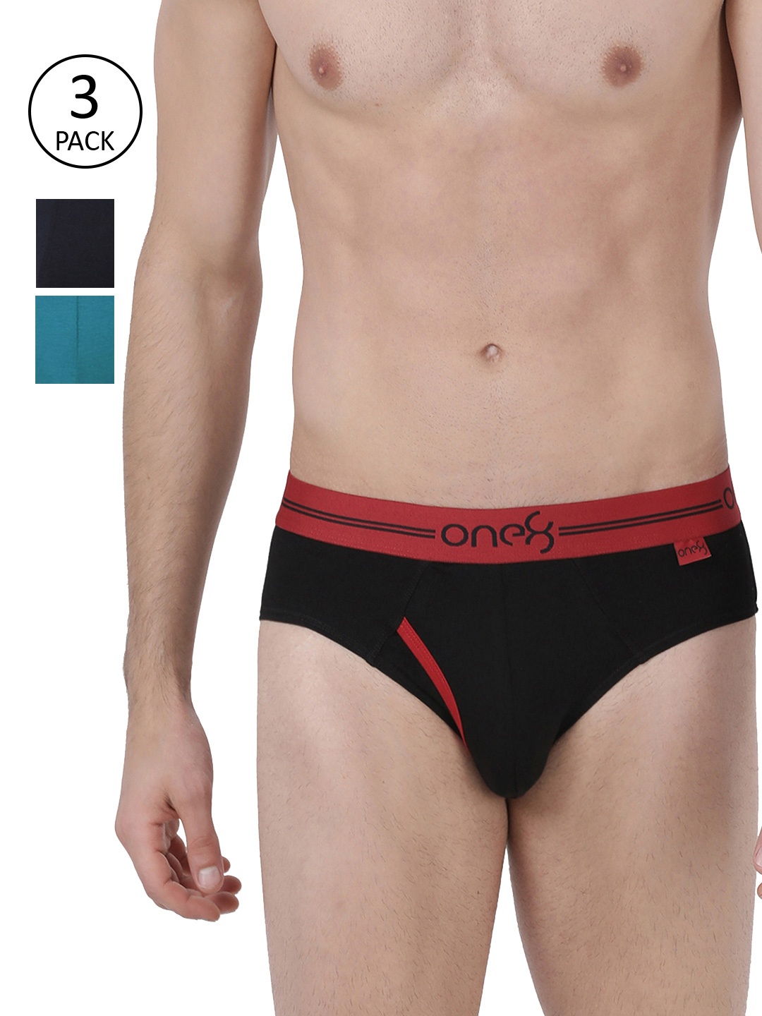 one8 by Virat Kohli Men Pack of 3 Solid Basic Premium Cotton Stretch Briefs 205-PO3, Black
one8 by Virat Kohli Men Pack of 3 Solid Basic Premium Cotton Stretch Briefs 205-PO3, Black