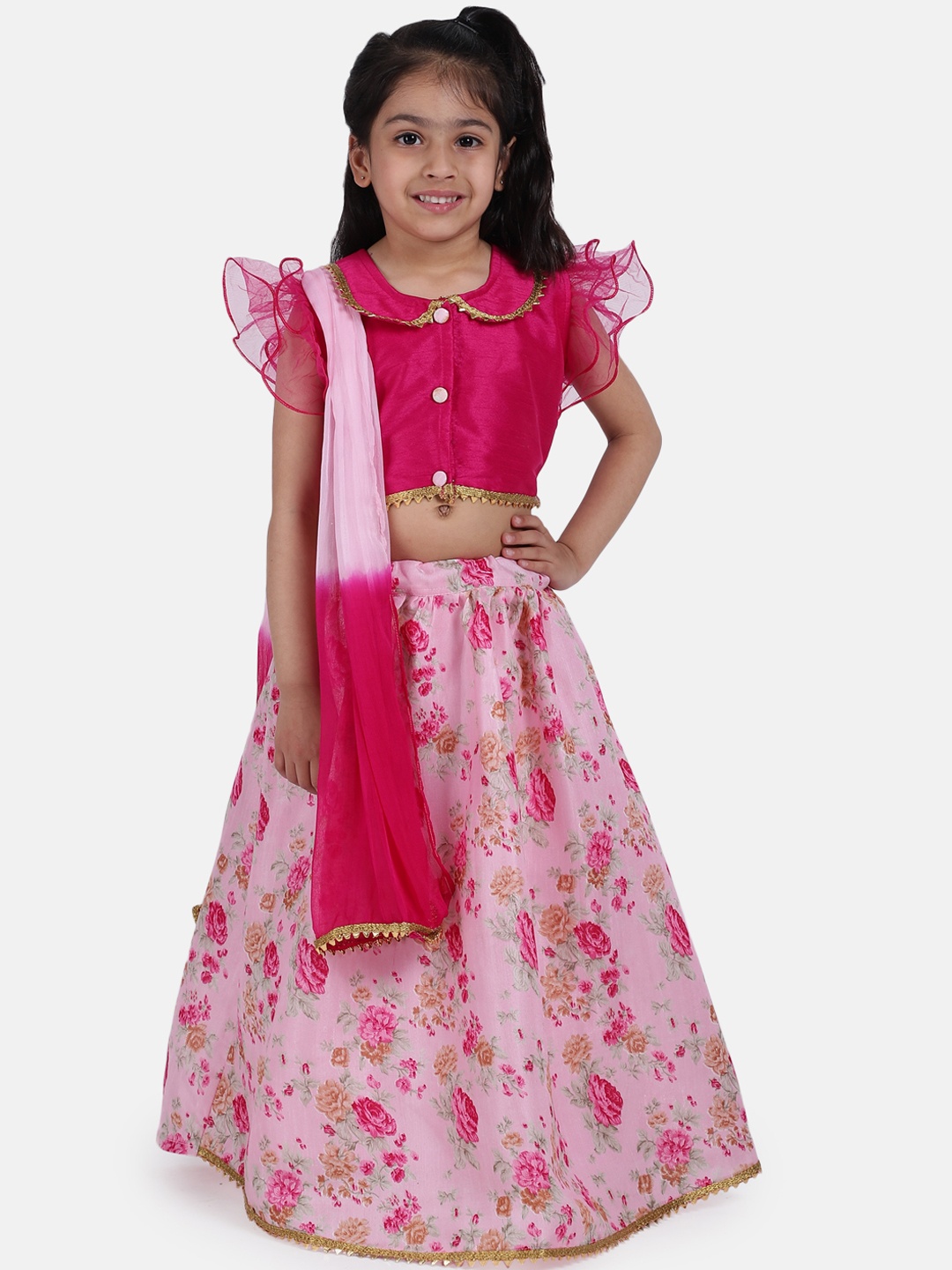 BownBee Girls Rose Pink & Magenta Solid Ready to Wear Lehenga & Blouse with Dupatta
BownBee Girls Rose Pink & Magenta Solid Ready to Wear Lehenga & Blouse with Dupatta