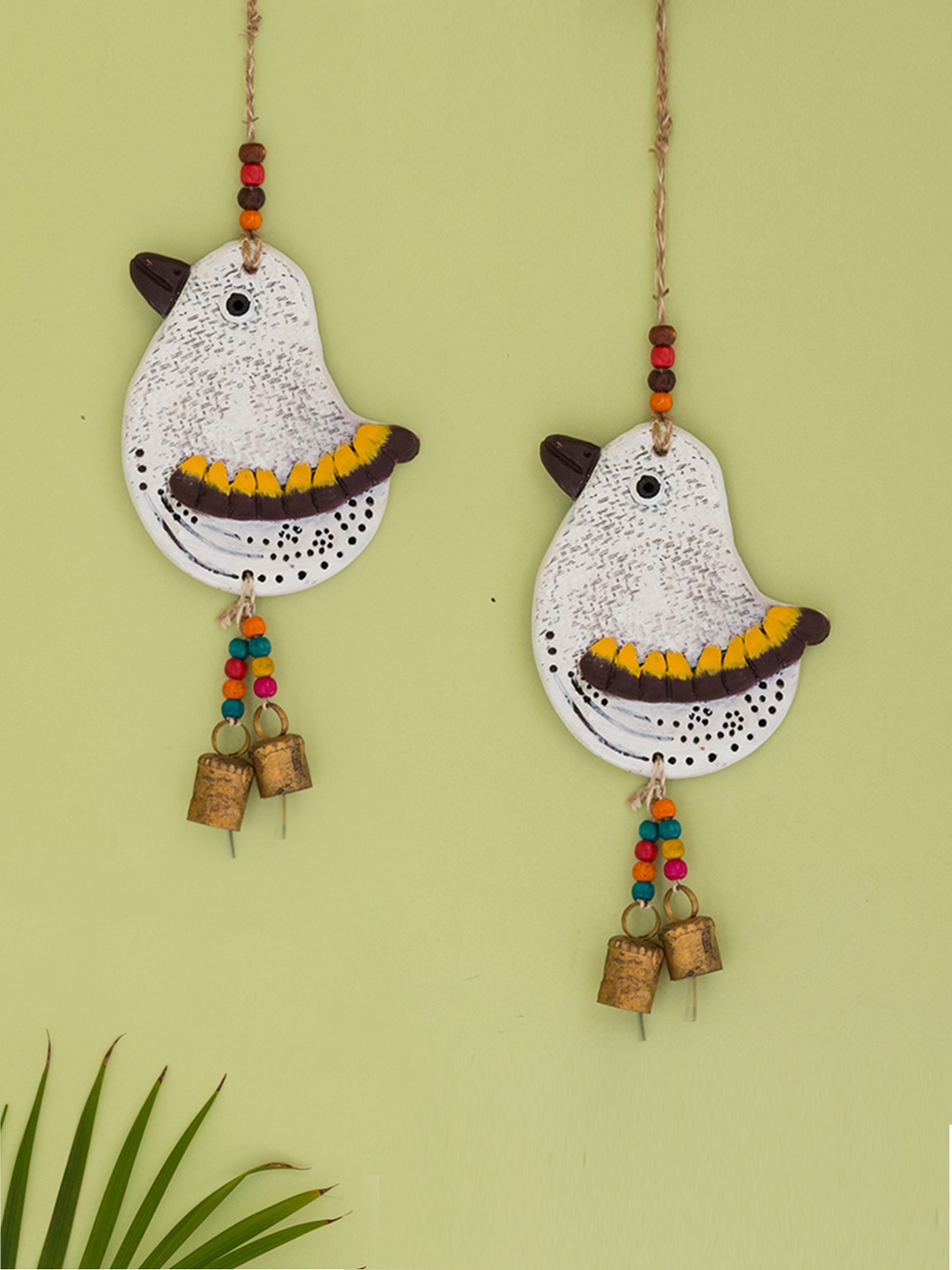 ExclusiveLane Multicoloured Set Of 2 The Finch Twins Hand-Painted Decorative Wall Hanging, White
ExclusiveLane Multicoloured Set Of 2 The Finch Twins Hand-Painted Decorative Wall Hanging, White