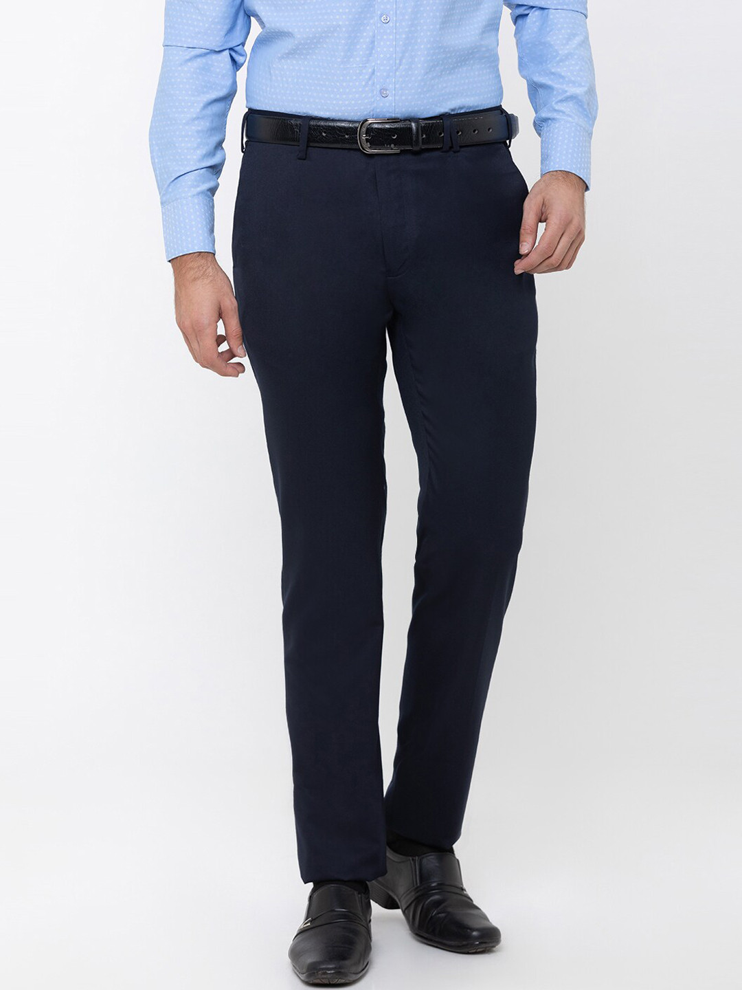 Globus Men Blue Regular Fit Solid Formal Trousers
Globus Men Blue Regular Fit Solid Formal Trousers