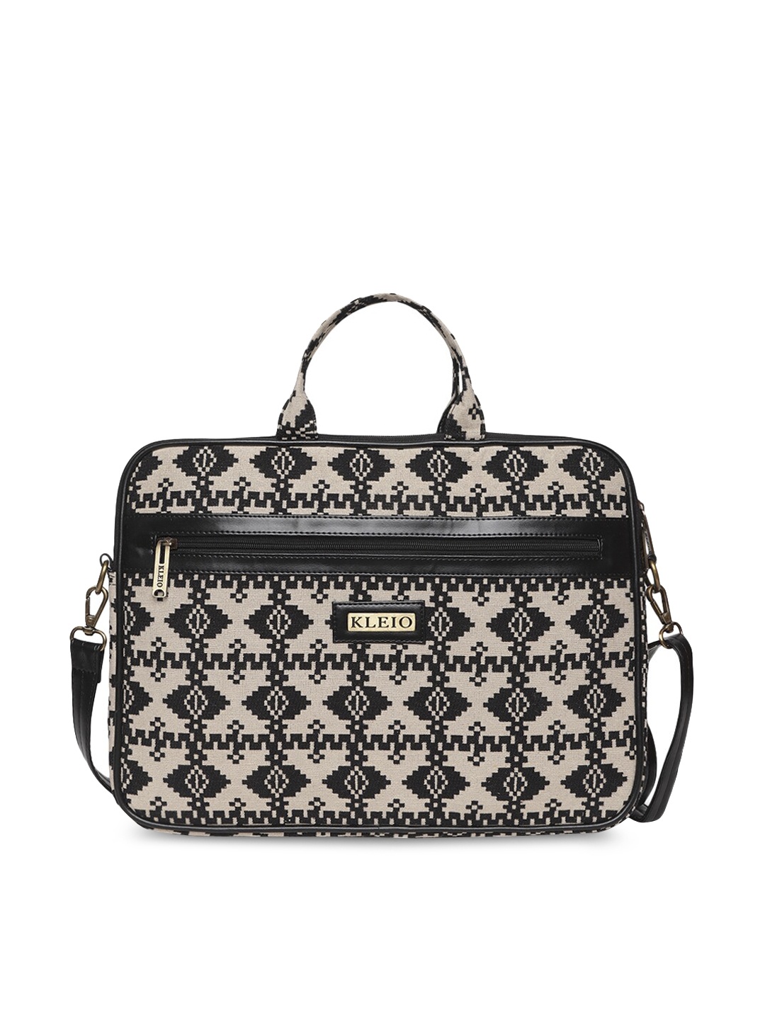 KLEIO Unisex Jacquard Weave Laptop Sleeve Bag, Black