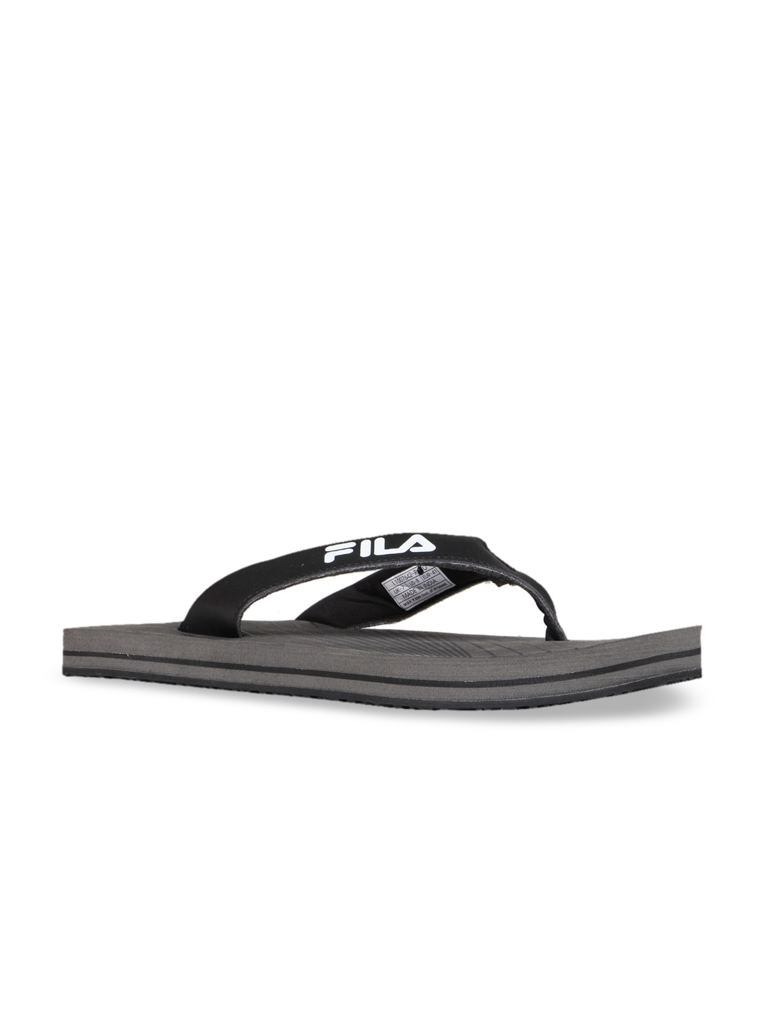 FILA Men Black Solid Thong Flip-Flops