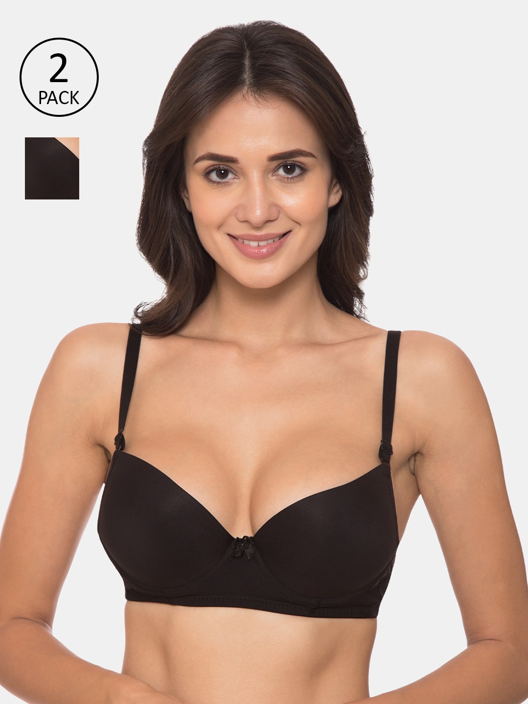 Tweens Black Pack of 2 Solid Underwired Lightly Padded T-shirt Bra TW-1401-BLK-2PC-30B
Tweens Black Pack of 2 Solid Underwired Lightly Padded T-shirt Bra TW-1401-BLK-2PC-30B