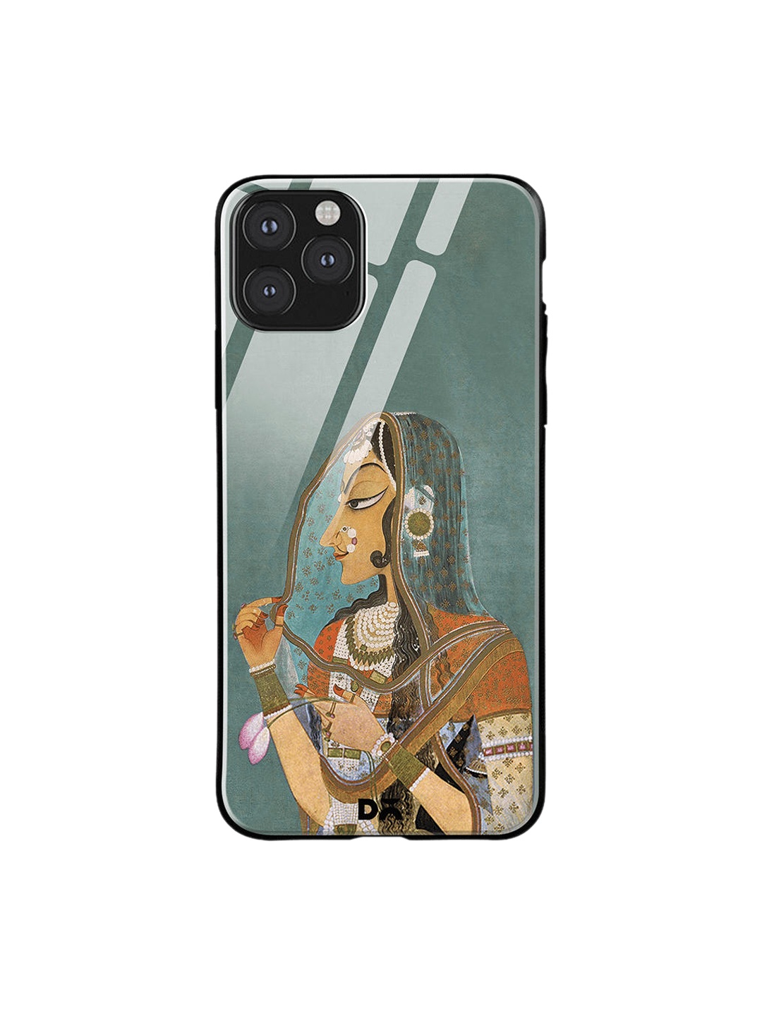 DailyObjects Grey & Brown Vieled Woman iPhone 11 Pro Glass Case