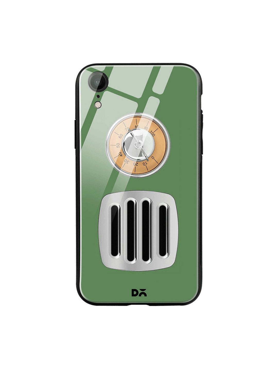 DailyObjects Green & Brown Radio iPhone XR Glass Case