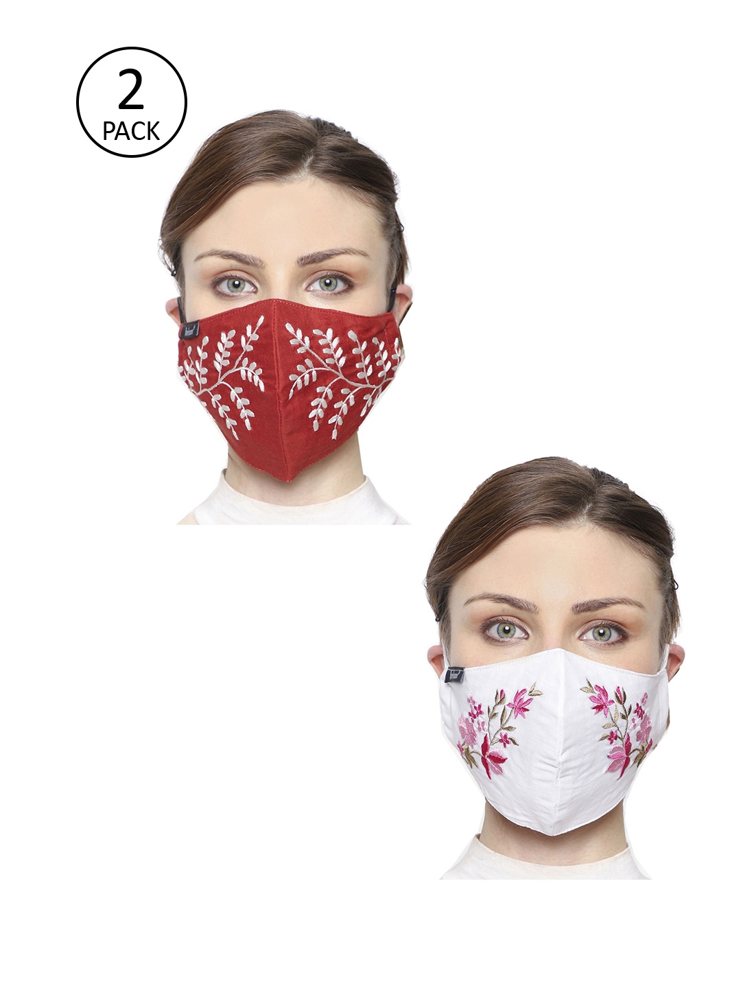 Anekaant Women 2 Pcs 3-Ply 3-Ply Floral Printed Fabric Fashion Reusable Outdoor Mask, Multi
Anekaant Women 2 Pcs 3-Ply 3-Ply Floral Printed Fabric Fashion Reusable Outdoor Mask, Multi