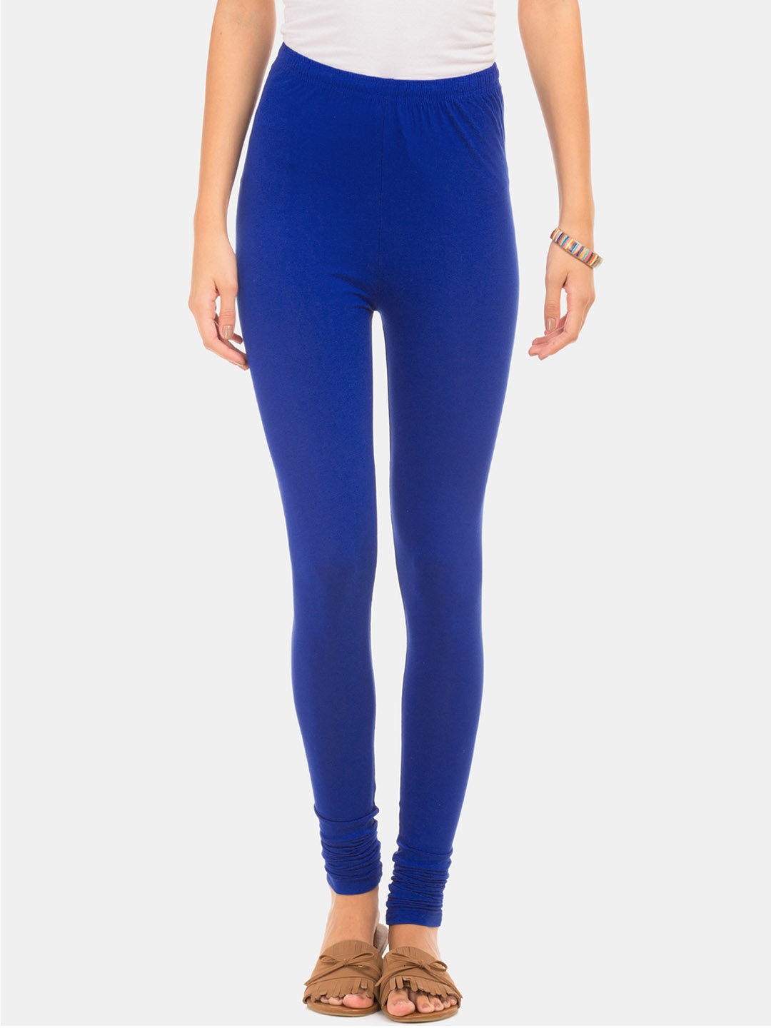 Anahi Women Blue Solid Straight-Fit Churidar