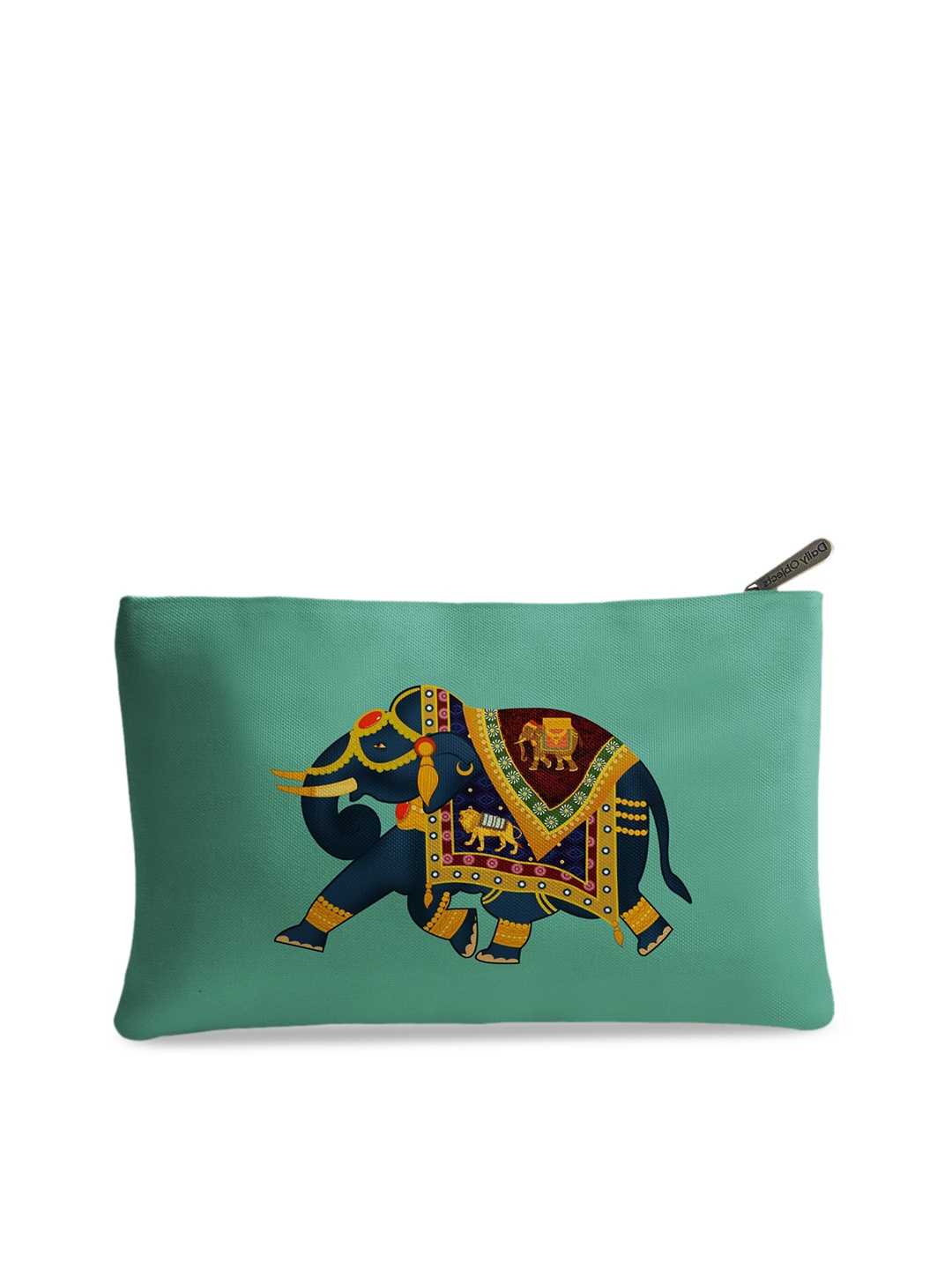 DailyObjects Elephant Decor Regular Stash Pouch, Blue