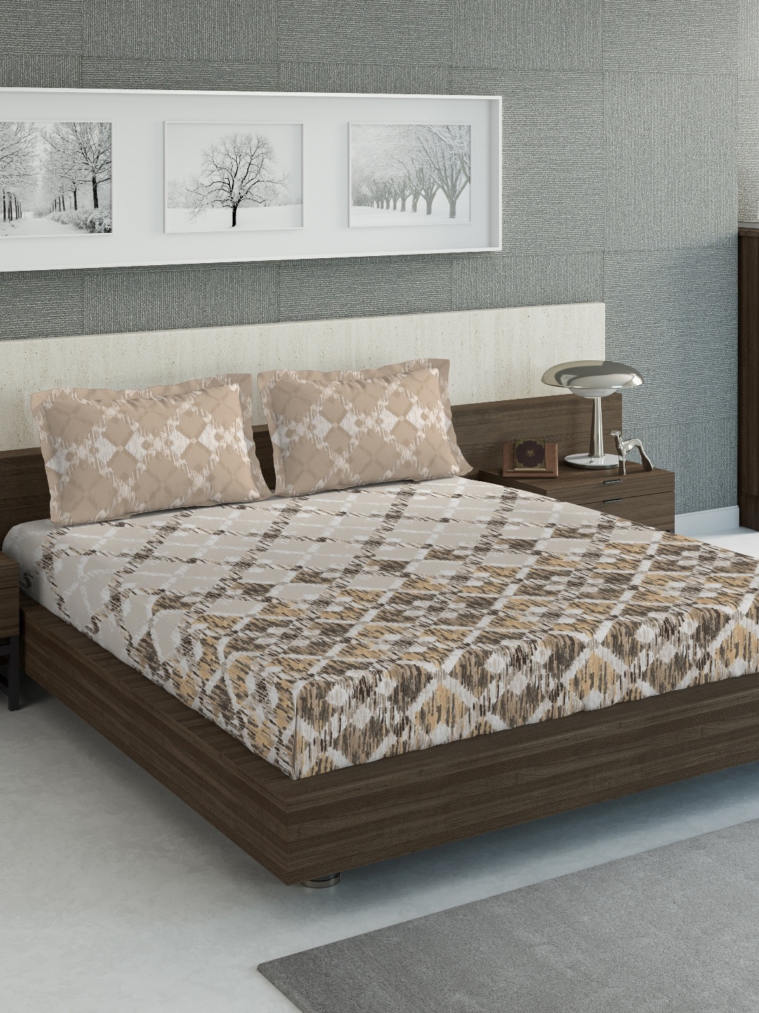 DDecor Beige Ethnic Motifs 144 TC Cotton 1 King Bedsheet with 2 Pillow Covers
DDecor Beige Ethnic Motifs 144 TC Cotton 1 King Bedsheet with 2 Pillow Covers