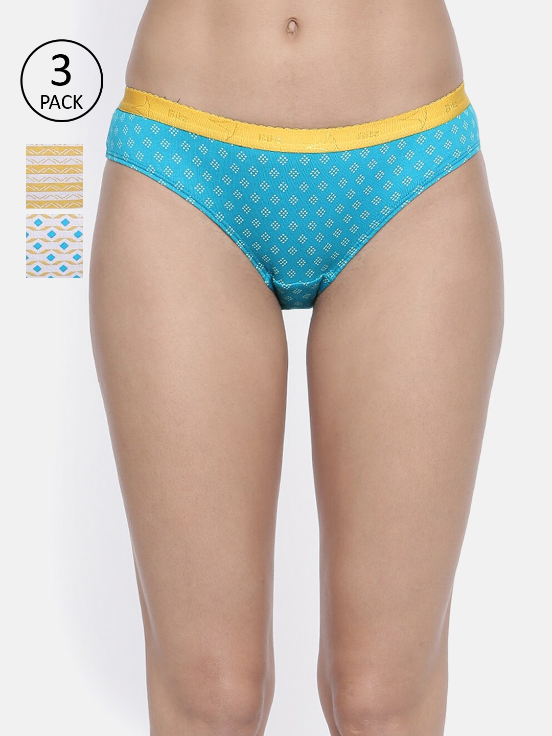 Bitz Women Pack of 3 Assorted Hipster Briefs MHI001