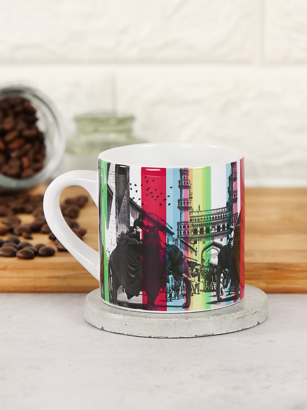 India Circus by Krsnaa Mehta Multicoloured Printed Mug, Multi