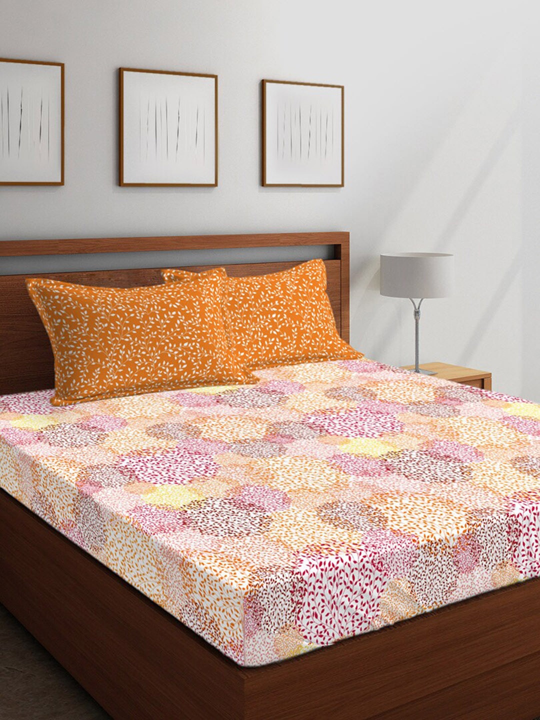 Boutique Living India Multicoloured Abstract 144 TC Cotton 1 Queen Bedsheet with 2 Pillow Covers, Multi
Boutique Living India Multicoloured Abstract 144 TC Cotton 1 Queen Bedsheet with 2 Pillow Covers, Multi
