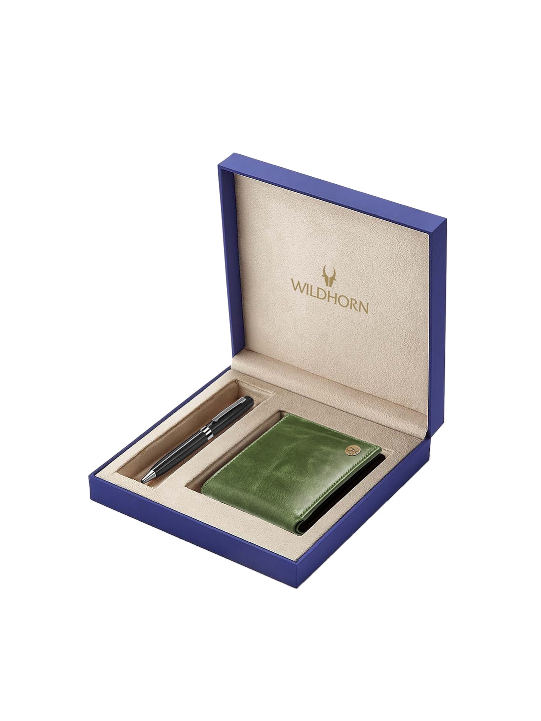 WildHorn Men Green & Black RFID Protected Genuine Leather Wallet & Pen Accessory Gift Set
WildHorn Men Green & Black RFID Protected Genuine Leather Wallet & Pen Accessory Gift Set