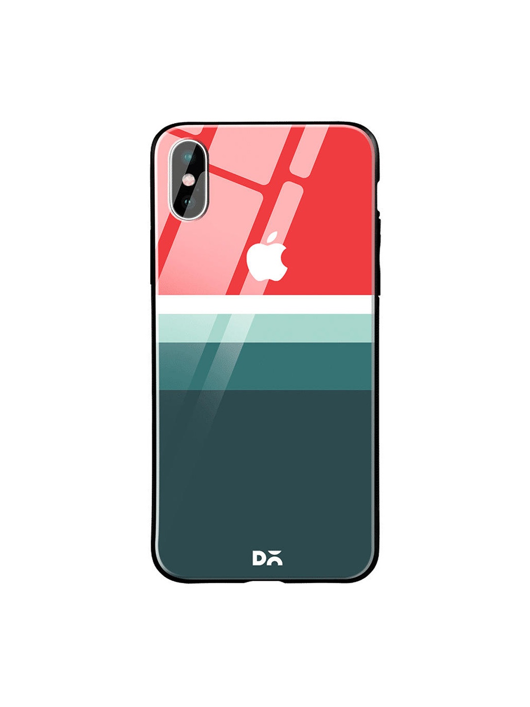 DailyObjects Green & Red iPhone XS Max Glass Cover