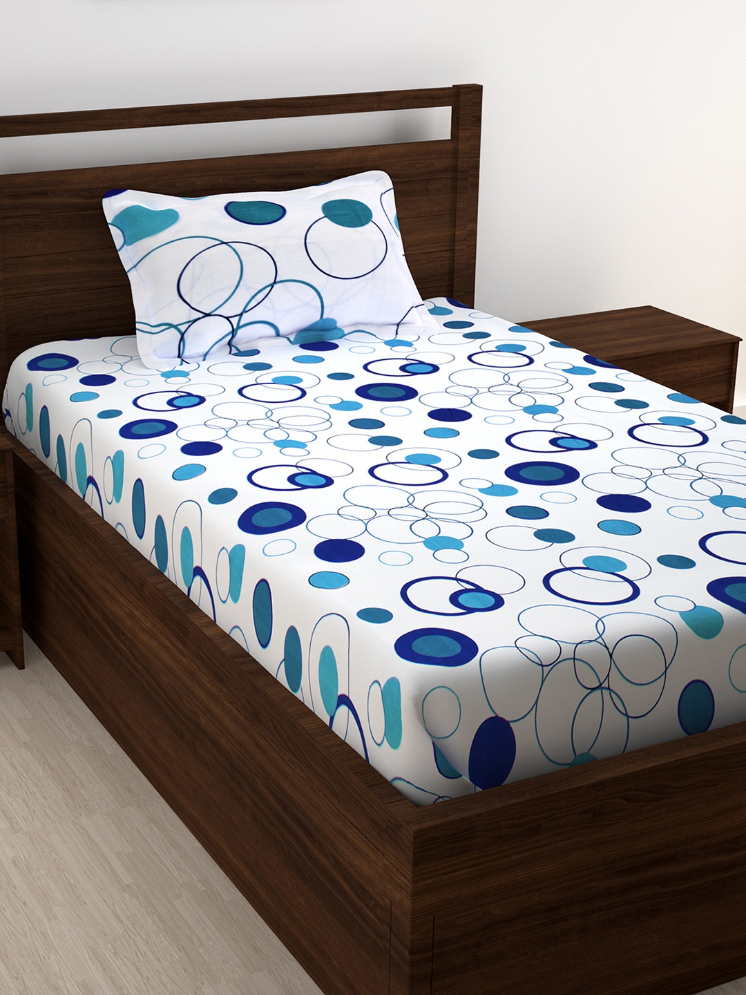 Story@home White & Blue Geometric 186 TC Cotton 1 Single Bedsheet with 1 Pillow Covers
Story@home White & Blue Geometric 186 TC Cotton 1 Single Bedsheet with 1 Pillow Covers
