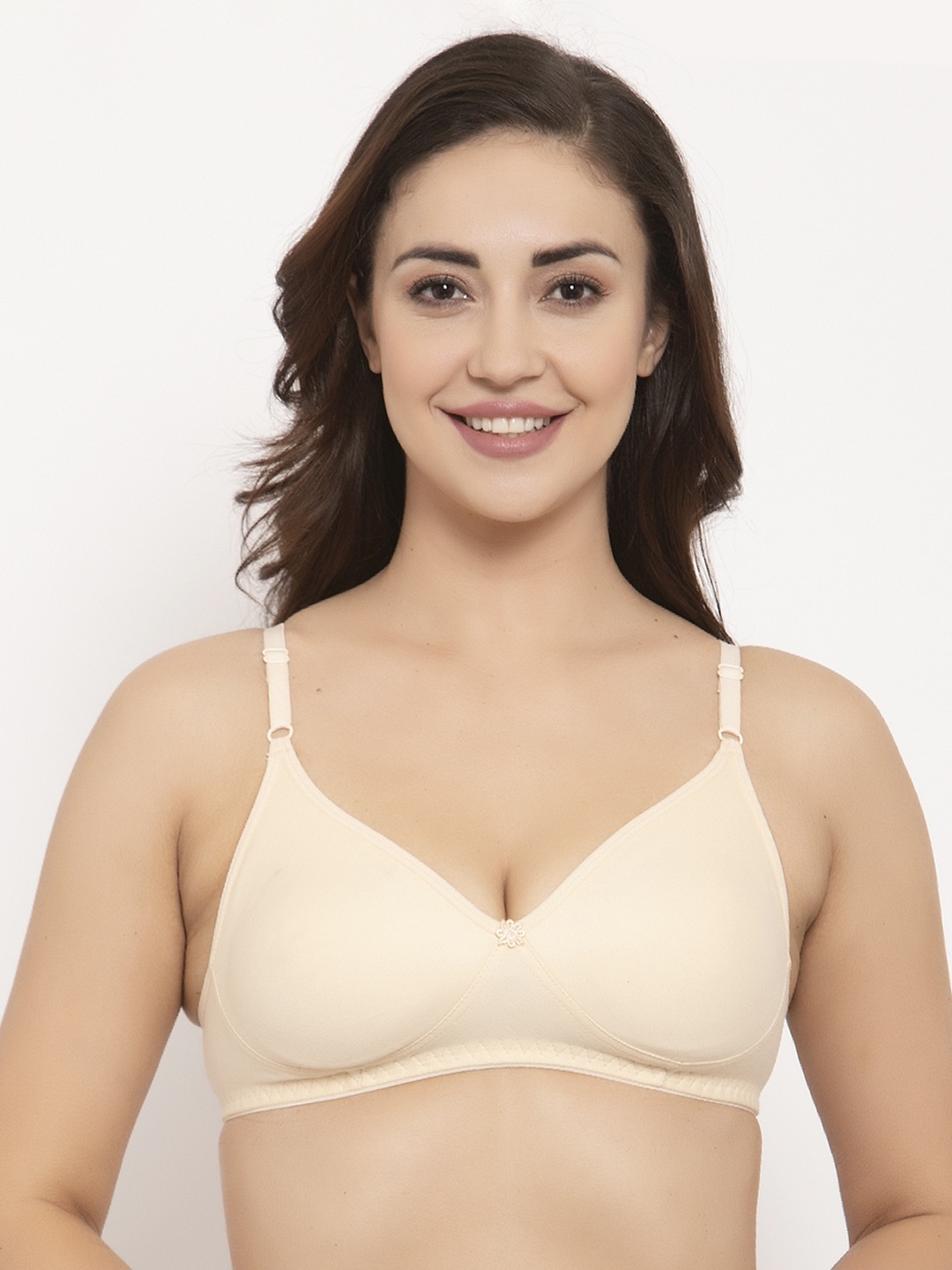GRACIT Beige Solid Non-Wired Non Padded Everyday Bra PW2-28