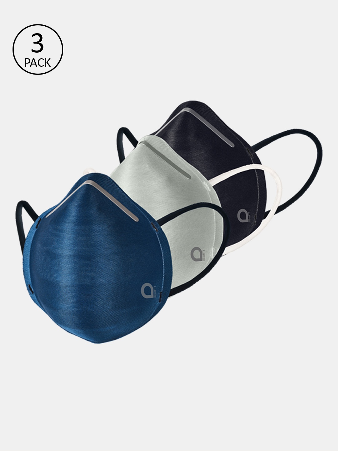 Amante Unisex 3 Pcs Solid 5-Ply Anti-Microbial Reusable Proective Outdoor Masks, Navy blue
Amante Unisex 3 Pcs Solid 5-Ply Anti-Microbial Reusable Proective Outdoor Masks, Navy blue