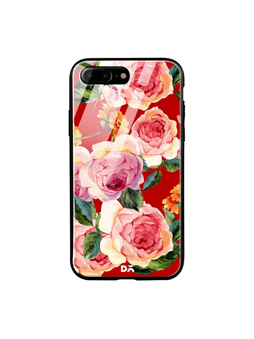 DailyObjects Pink & Red Valley iPhone 7 Plus Glass Case