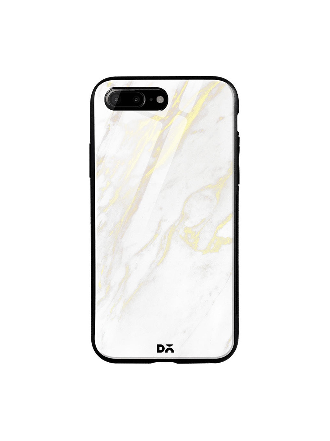 DailyObjects White & Yellow Marble 2 iPhone 7 Plus Glass Case