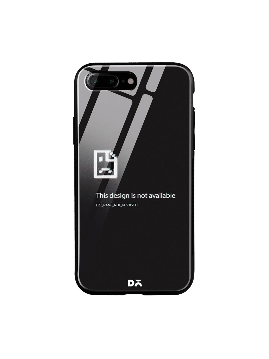 DailyObjects Black & White Wallpaper Unavailable iPhone 7 Plus Glass Case