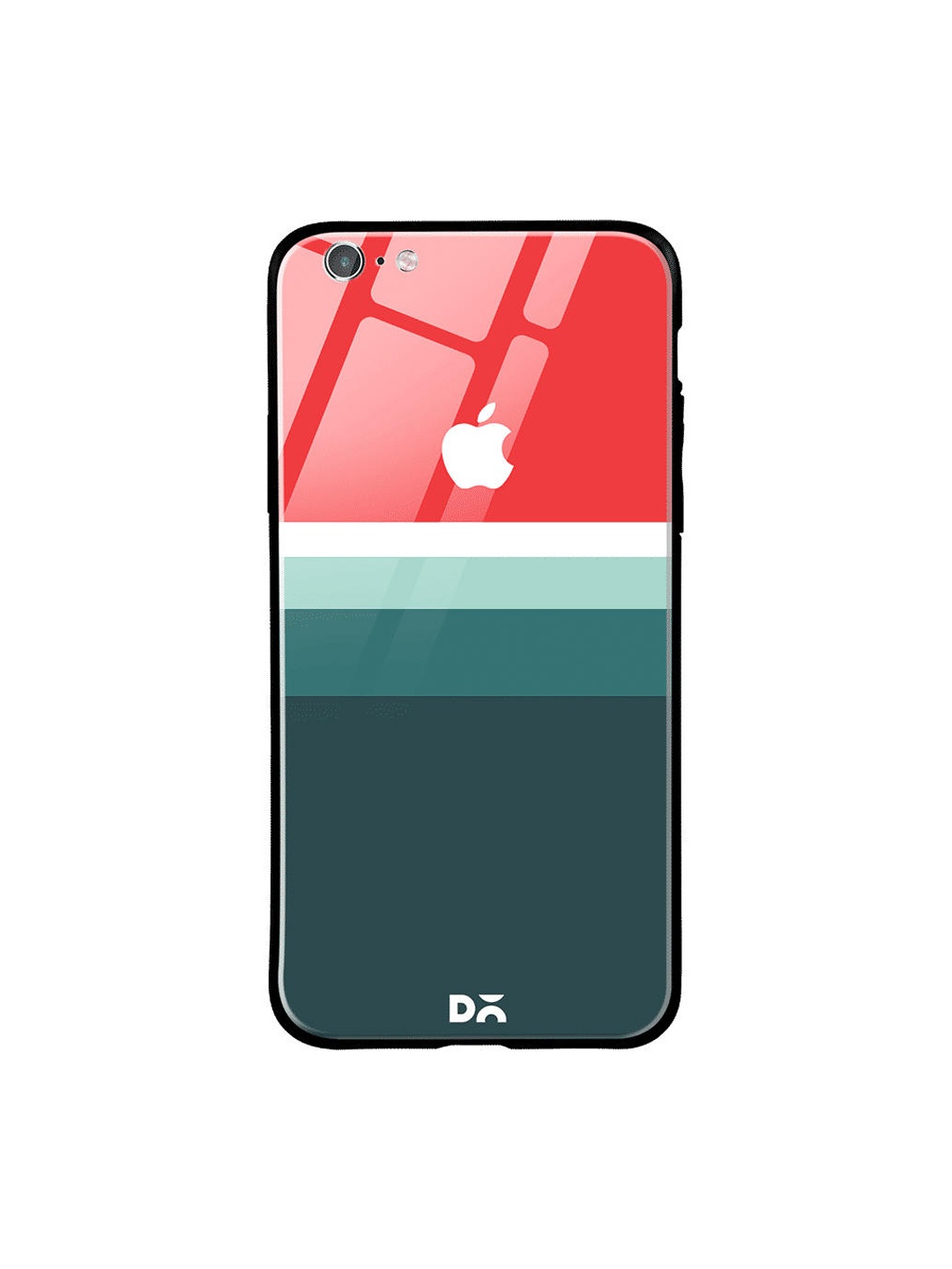 DailyObjects Green & Red Colourblocked iPhone 6S Glass Case