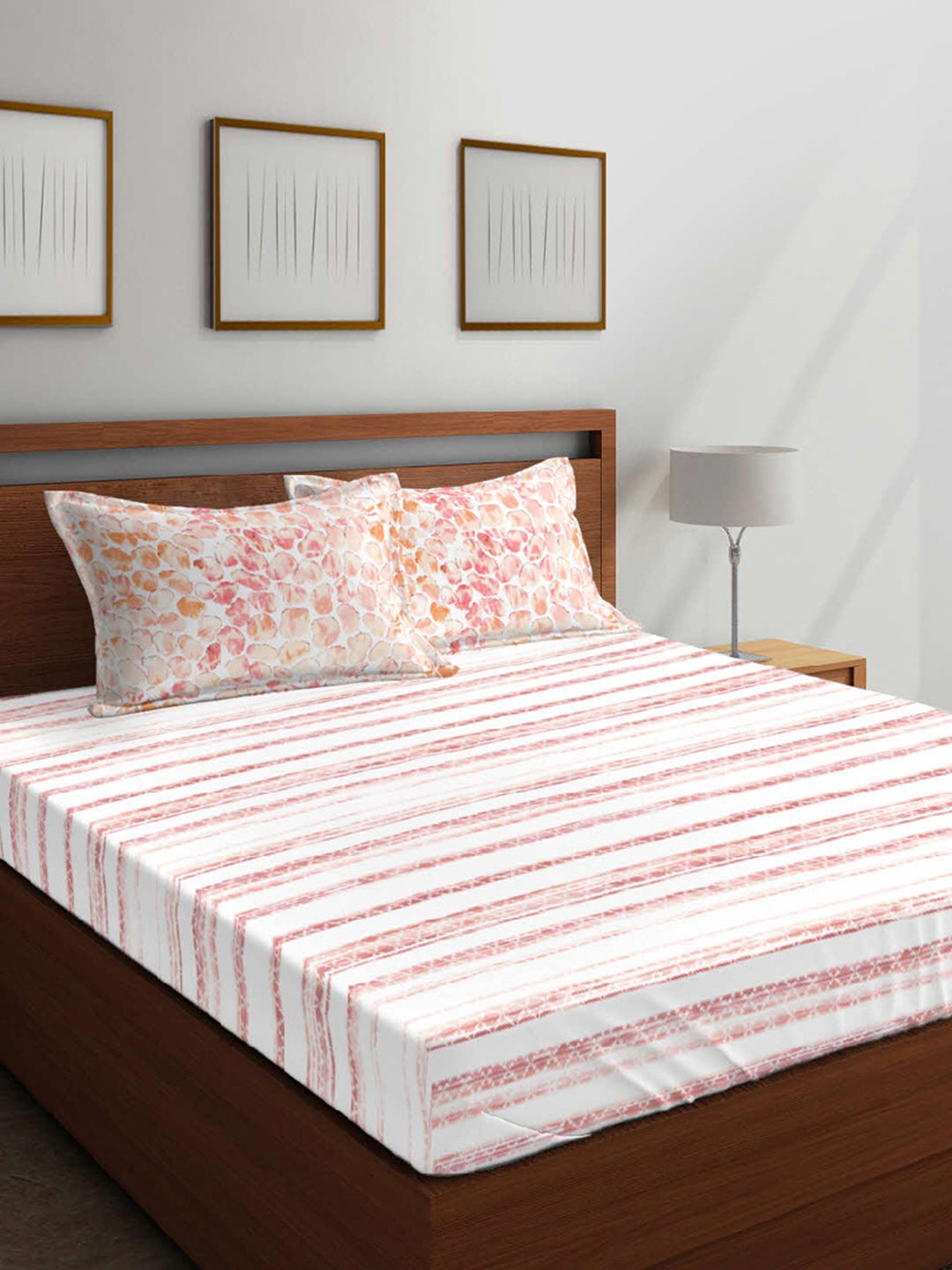 Boutique Living India Off-White & Pink Abstract 144 TC Cotton 1 King Bedsheet with 2 Pillow Covers
Boutique Living India Off-White & Pink Abstract 144 TC Cotton 1 King Bedsheet with 2 Pillow Covers