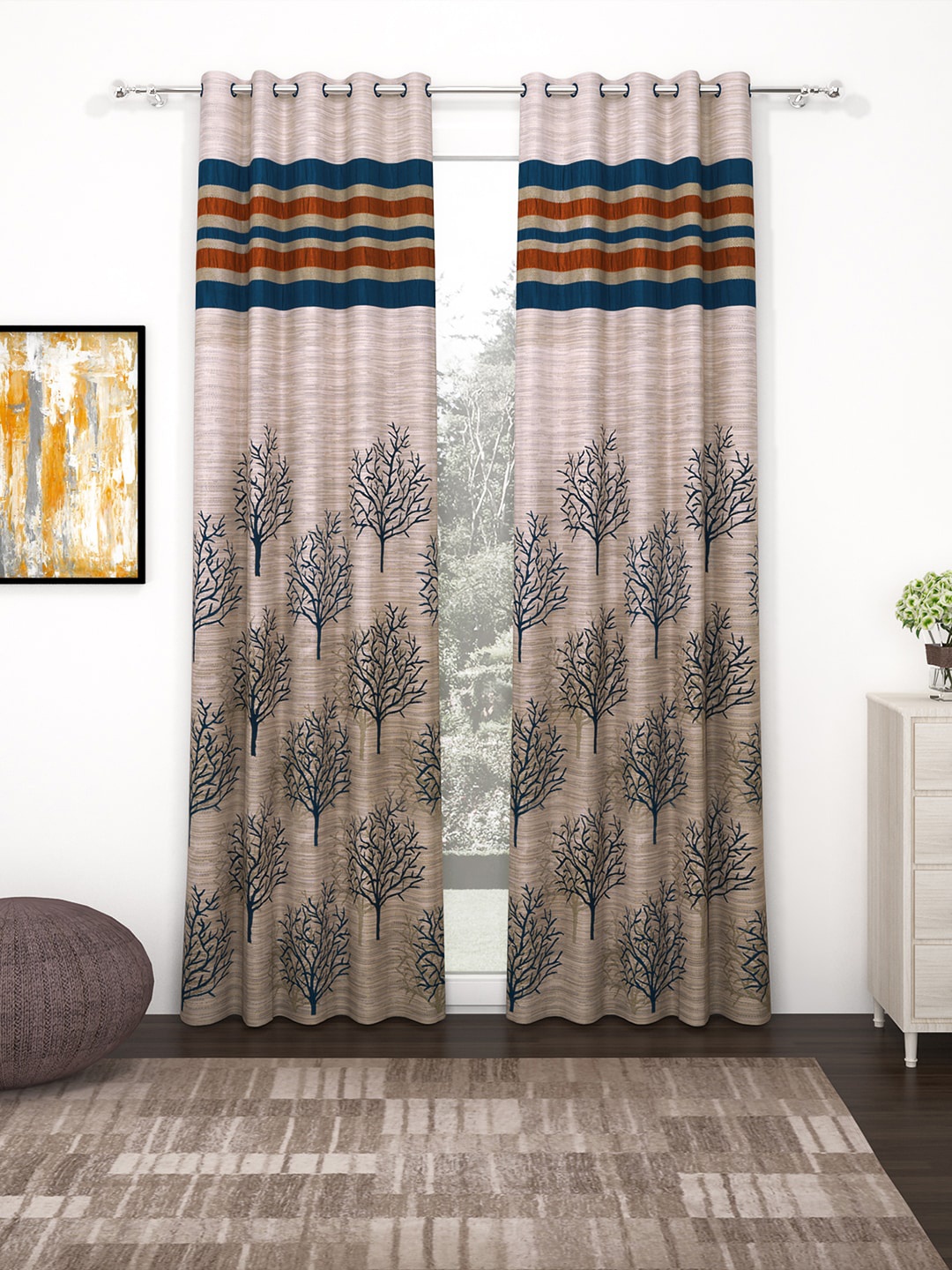Story@home Beige Premium Jacquard 350GSM Room Darkening Eyelet Set of 2 Long Door Curtains
Story@home Beige Premium Jacquard 350GSM Room Darkening Eyelet Set of 2 Long Door Curtains
