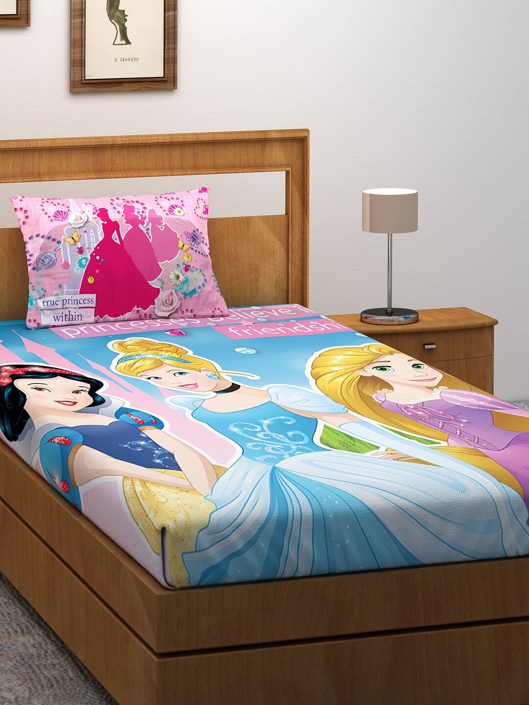 Disney Blue & Pink Princess Cartoon Characters 180 TC Single Bedsheet with Pillow Cover
Disney Blue & Pink Princess Cartoon Characters 180 TC Single Bedsheet with Pillow Cover