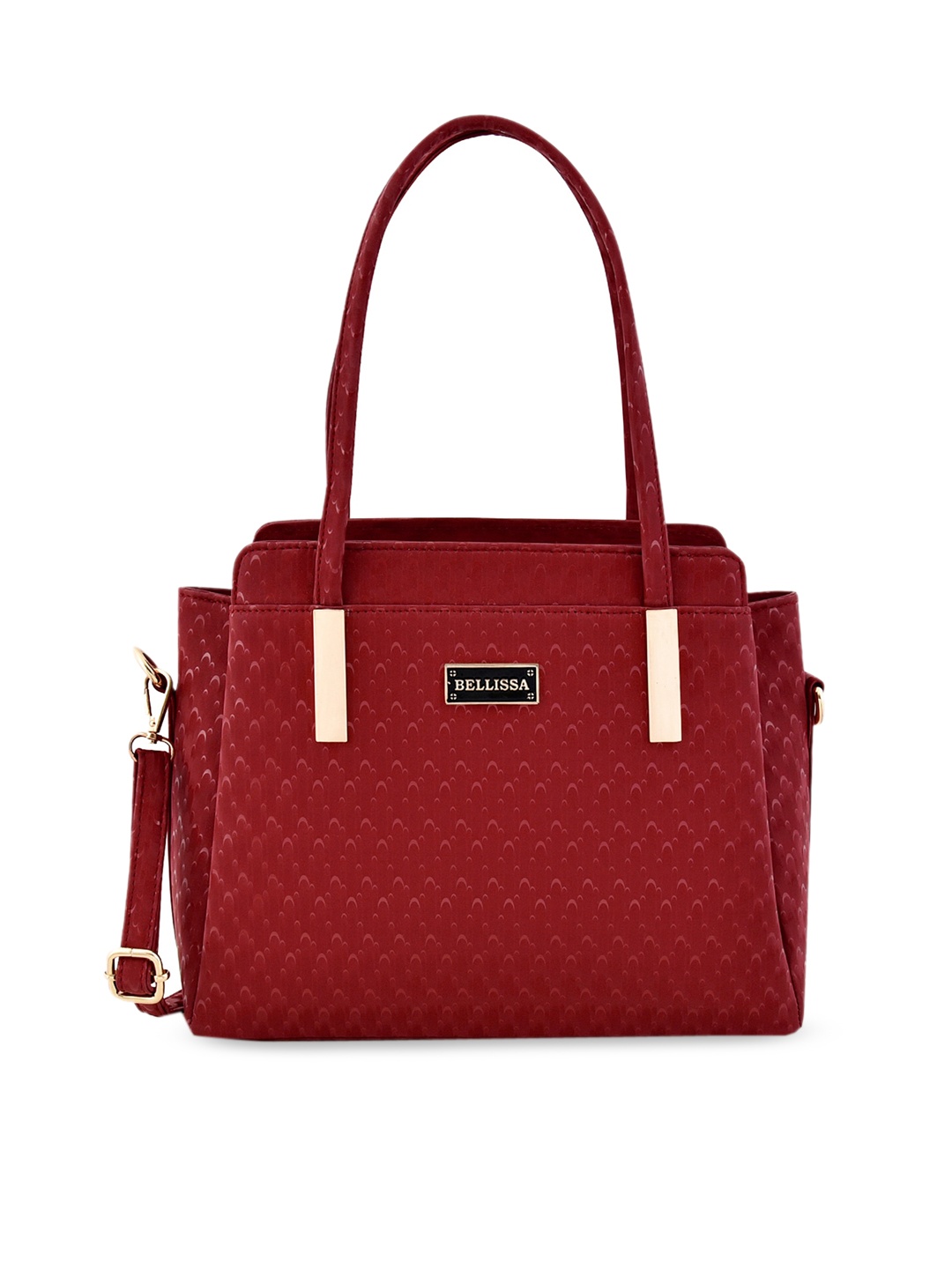 Bellissa Red Printed Handheld Bag
