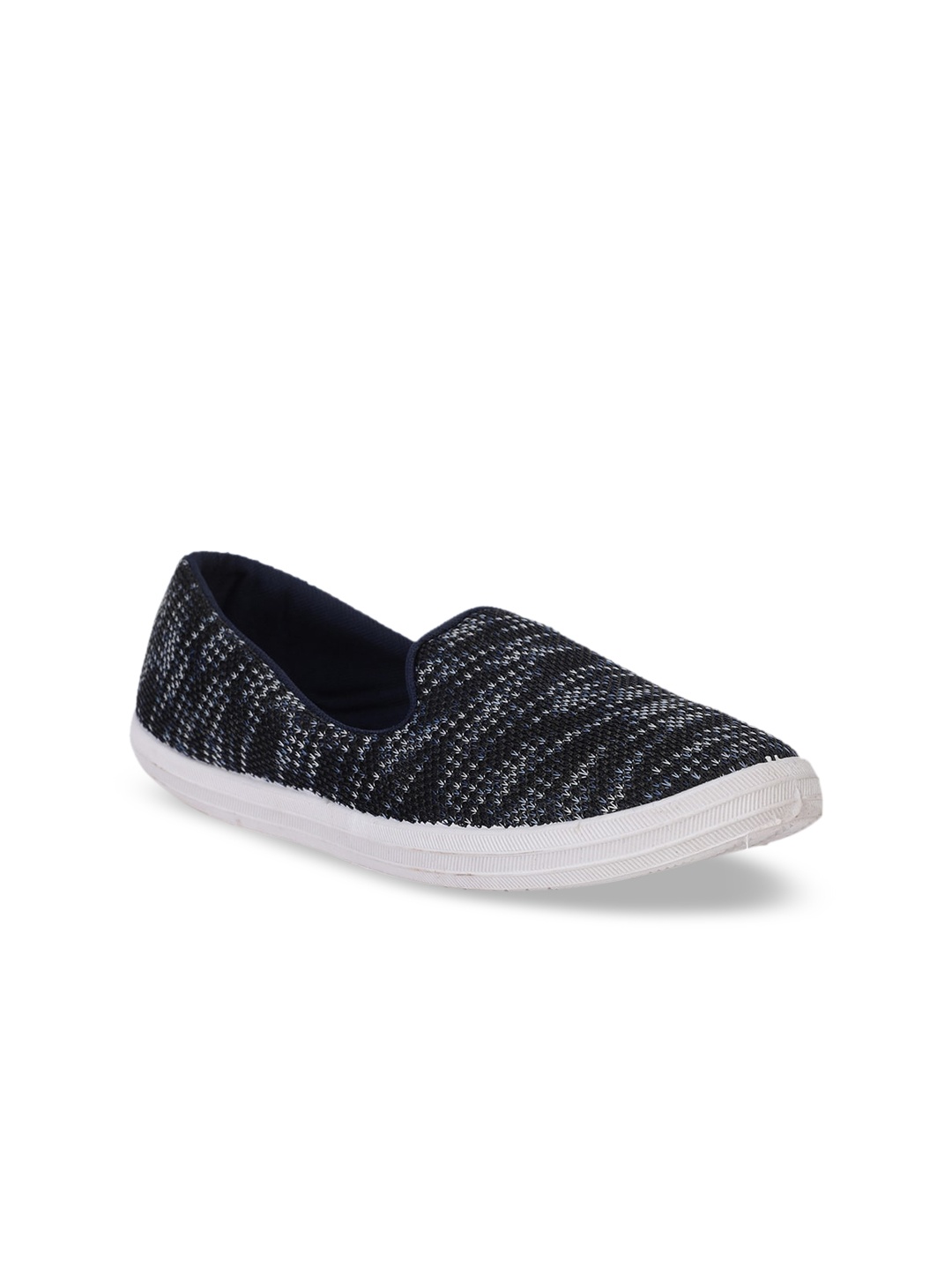 Bata Women Black Slip-On Sneakers