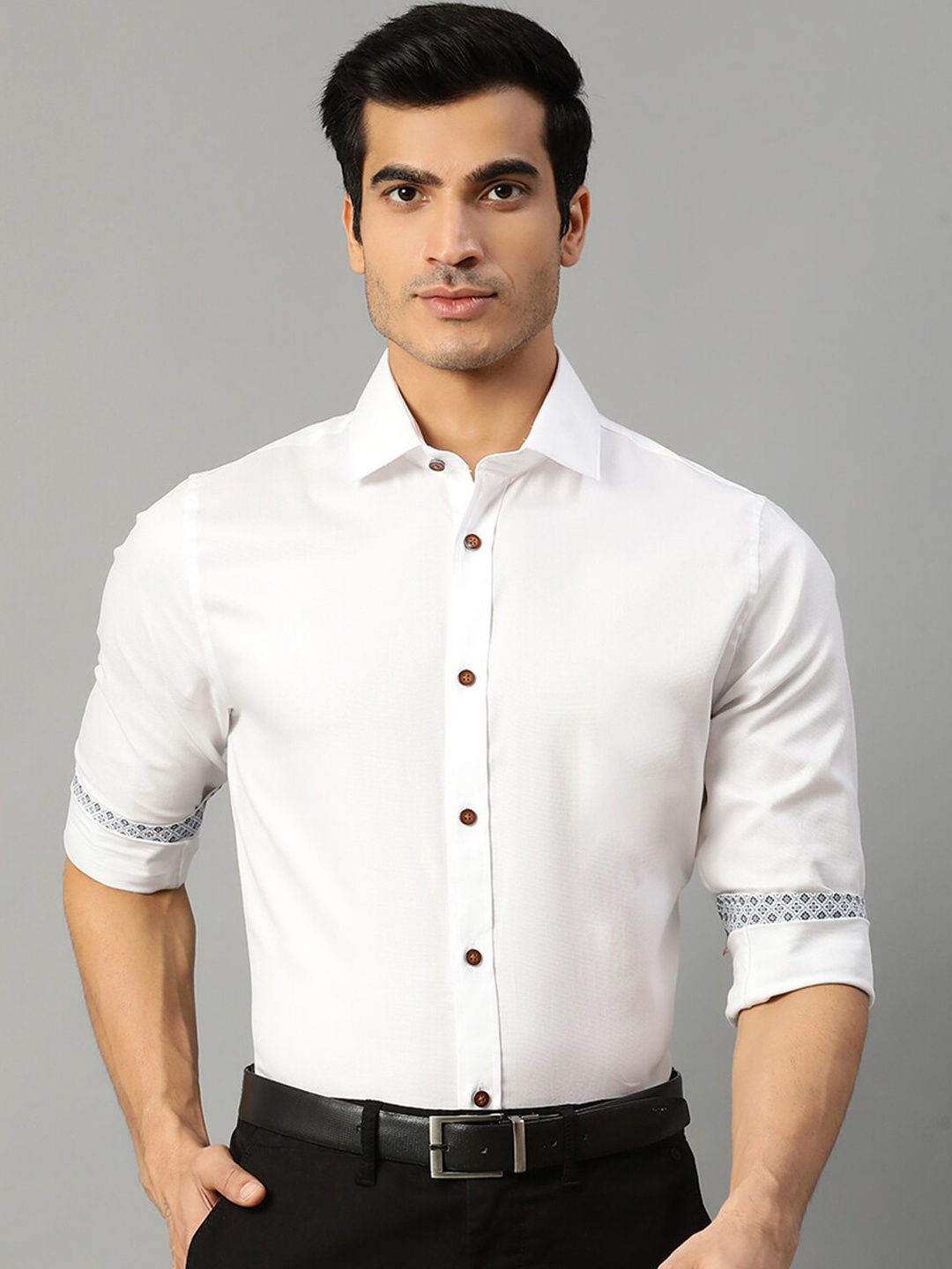 Matinique Men White Slim Fit Opaque Formal Shirt