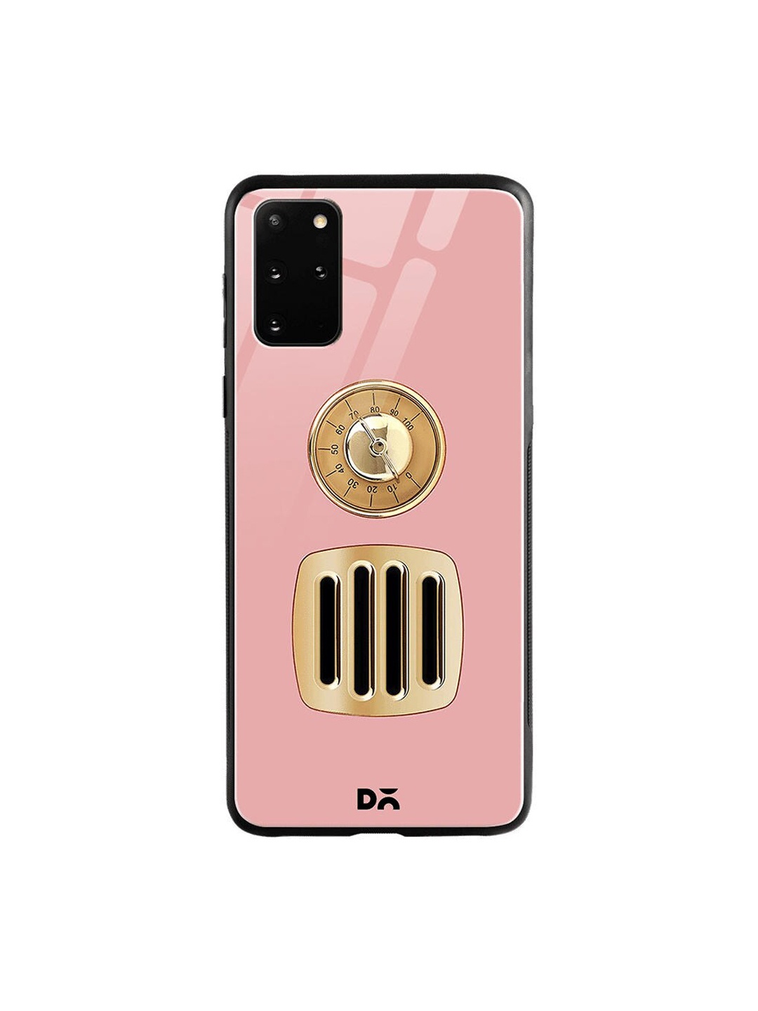 DailyObjects Pink & Brown Radio Samsung Galaxy S20 Plus Shock Absorbent Glass Case