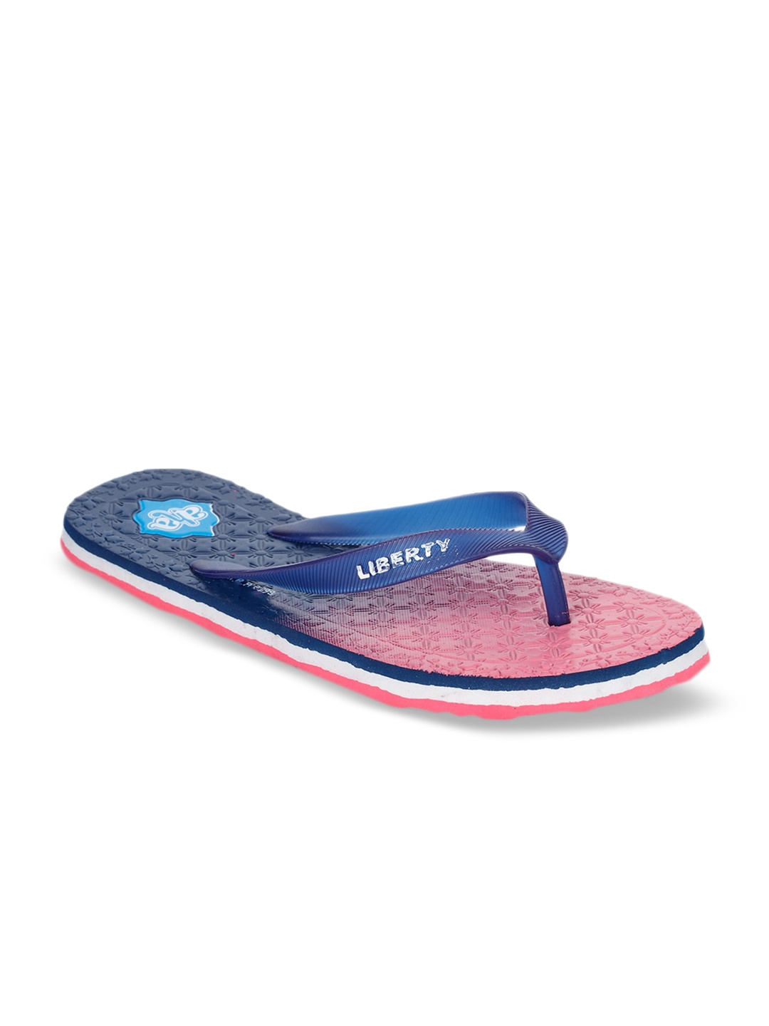 Liberty Women Blue Solid Thong Flip-Flops