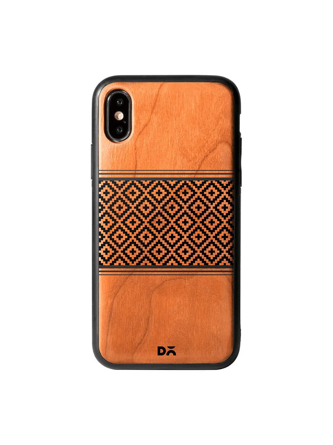 DailyObjects Brown & Black Symmetrical Band Wooden iPhone XS Max Case