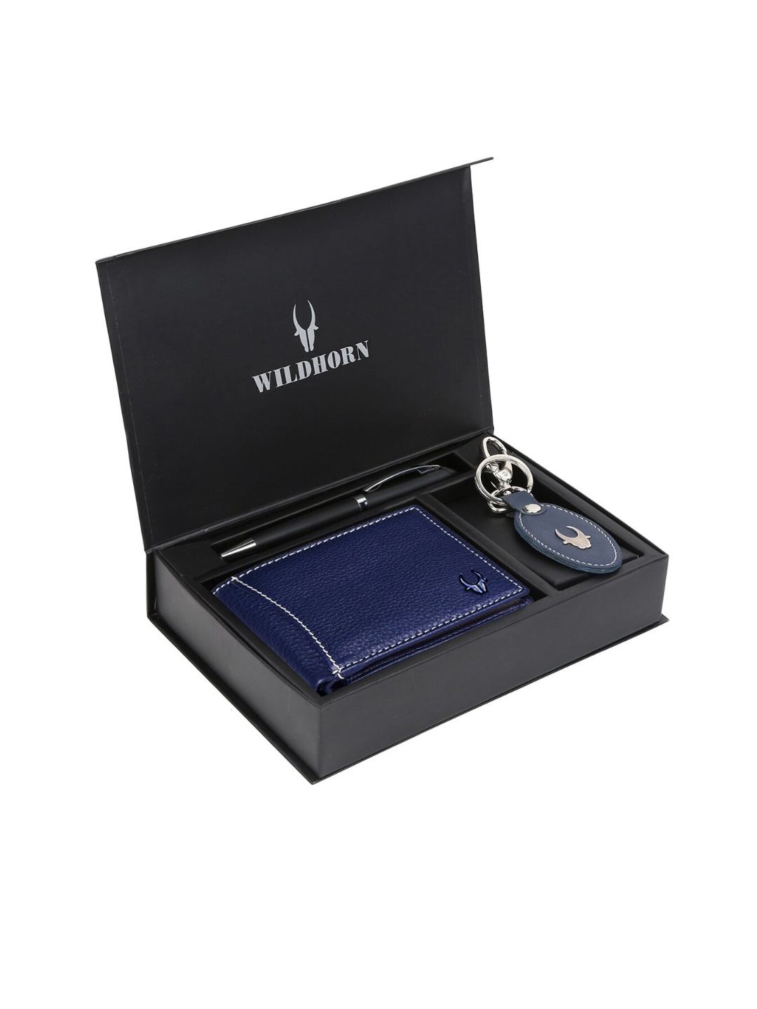 WildHorn Men Blue & Black RFID Protected Genuine Leather Wallet & Pen Accessory Gift Set
WildHorn Men Blue & Black RFID Protected Genuine Leather Wallet & Pen Accessory Gift Set