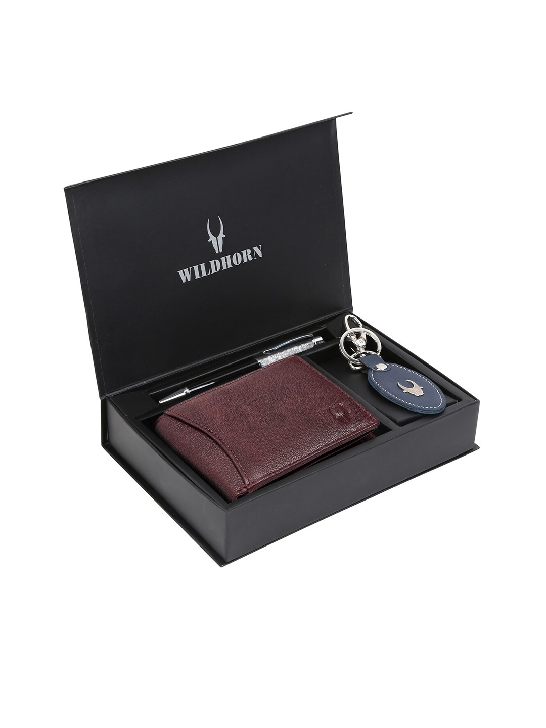 WildHorn Men Brown & Blue RFID Protected Genuine Leather Wallet & Pen Accessory Gift Set
WildHorn Men Brown & Blue RFID Protected Genuine Leather Wallet & Pen Accessory Gift Set