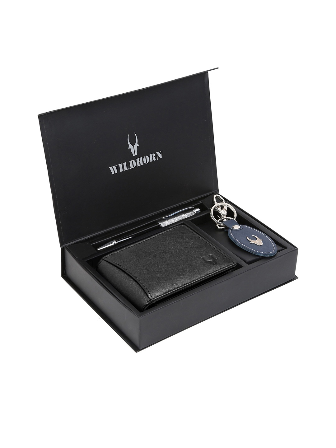 WildHorn Men Black & Blue RFID Protected Genuine Leather Wallet & Pen Accessory Gift Set
WildHorn Men Black & Blue RFID Protected Genuine Leather Wallet & Pen Accessory Gift Set
