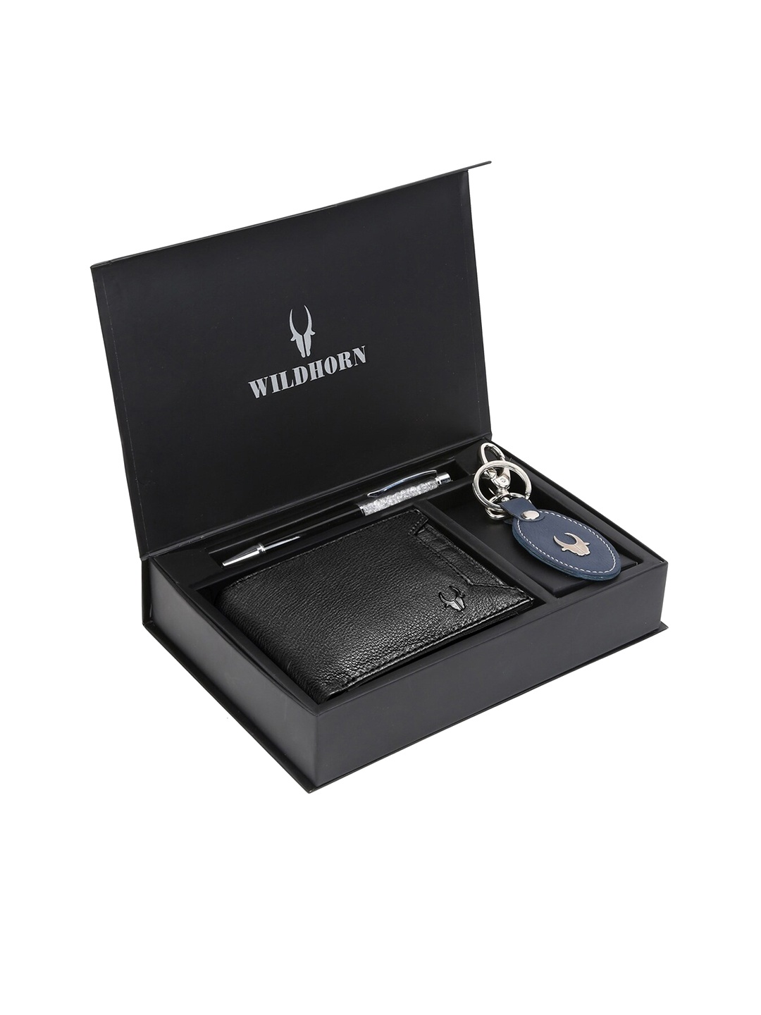WildHorn Men Black & Blue RFID Protected Genuine Leather Wallet & Pen Accessory Gift Set
WildHorn Men Black & Blue RFID Protected Genuine Leather Wallet & Pen Accessory Gift Set