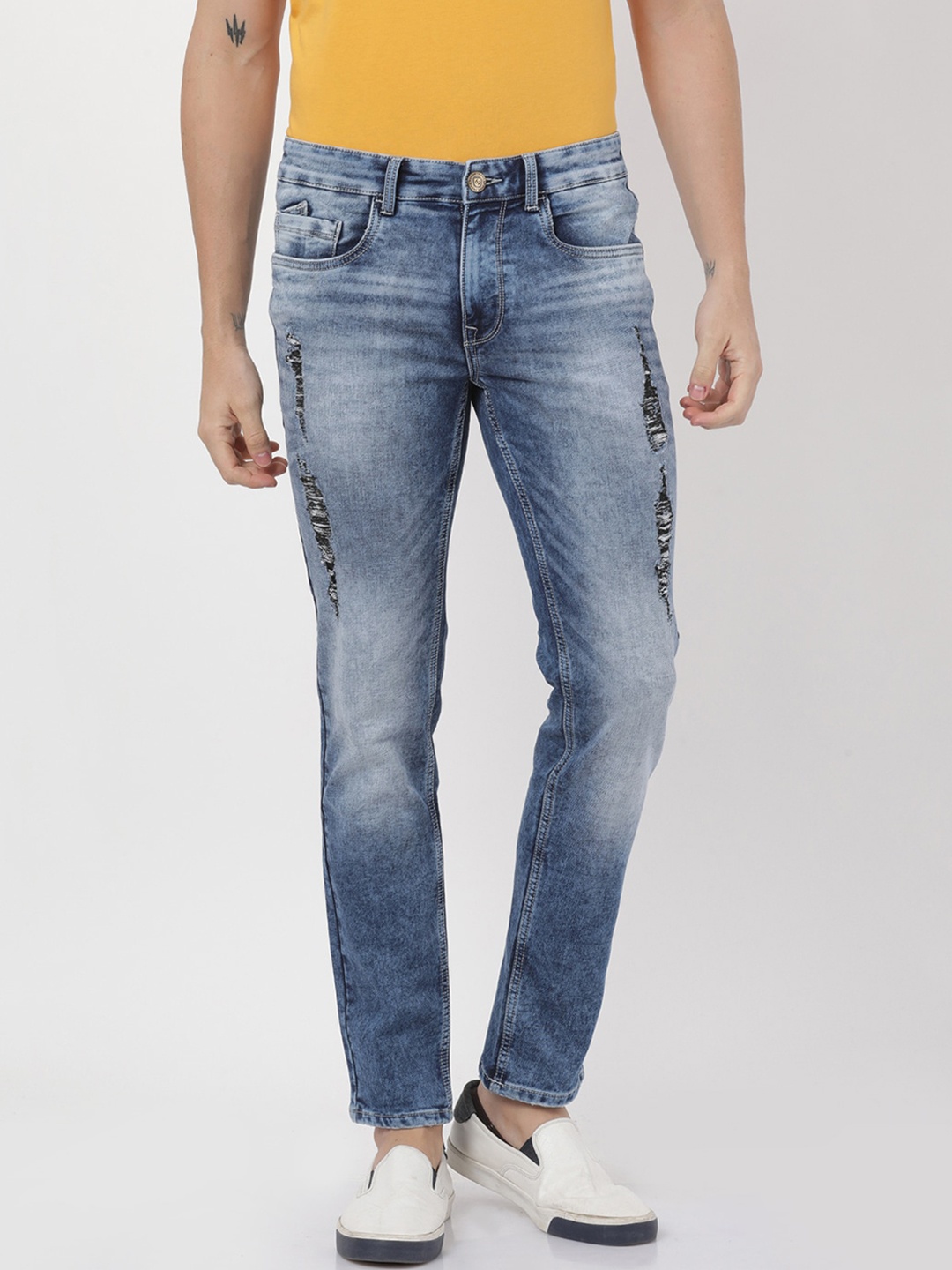 Llak Jeans Men Blue Skinny Fit Jeans