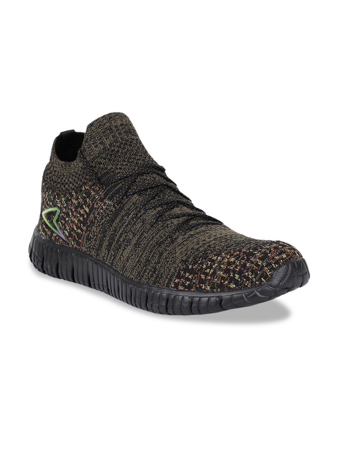 Power Men Brown Mesh Running Shoes