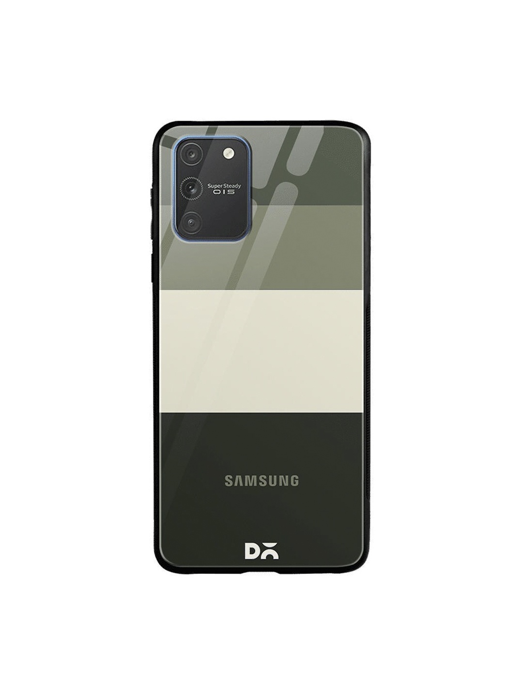 DailyObjects Green & Beige Quad Samsung Galaxy S10 Lite Shock Absorbent Glass Case