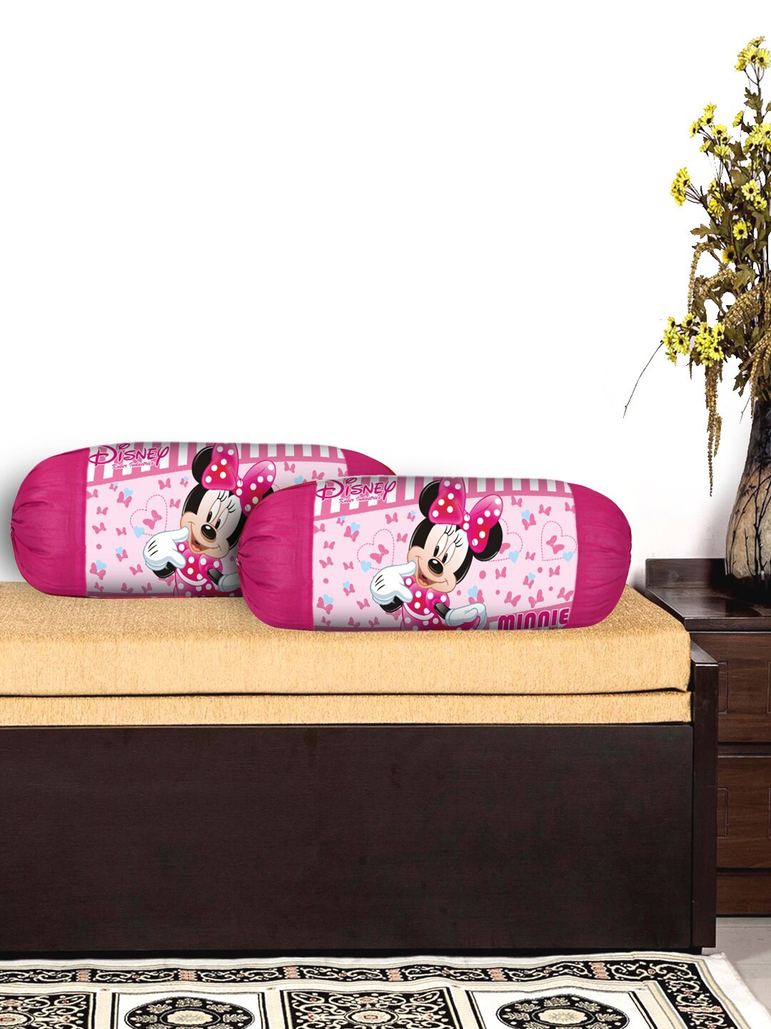 Kuber Industries Set Of 2 Pink & White Disney Minnie Mouse Print Silk Crush Bolster Covers
Kuber Industries Set Of 2 Pink & White Disney Minnie Mouse Print Silk Crush Bolster Covers