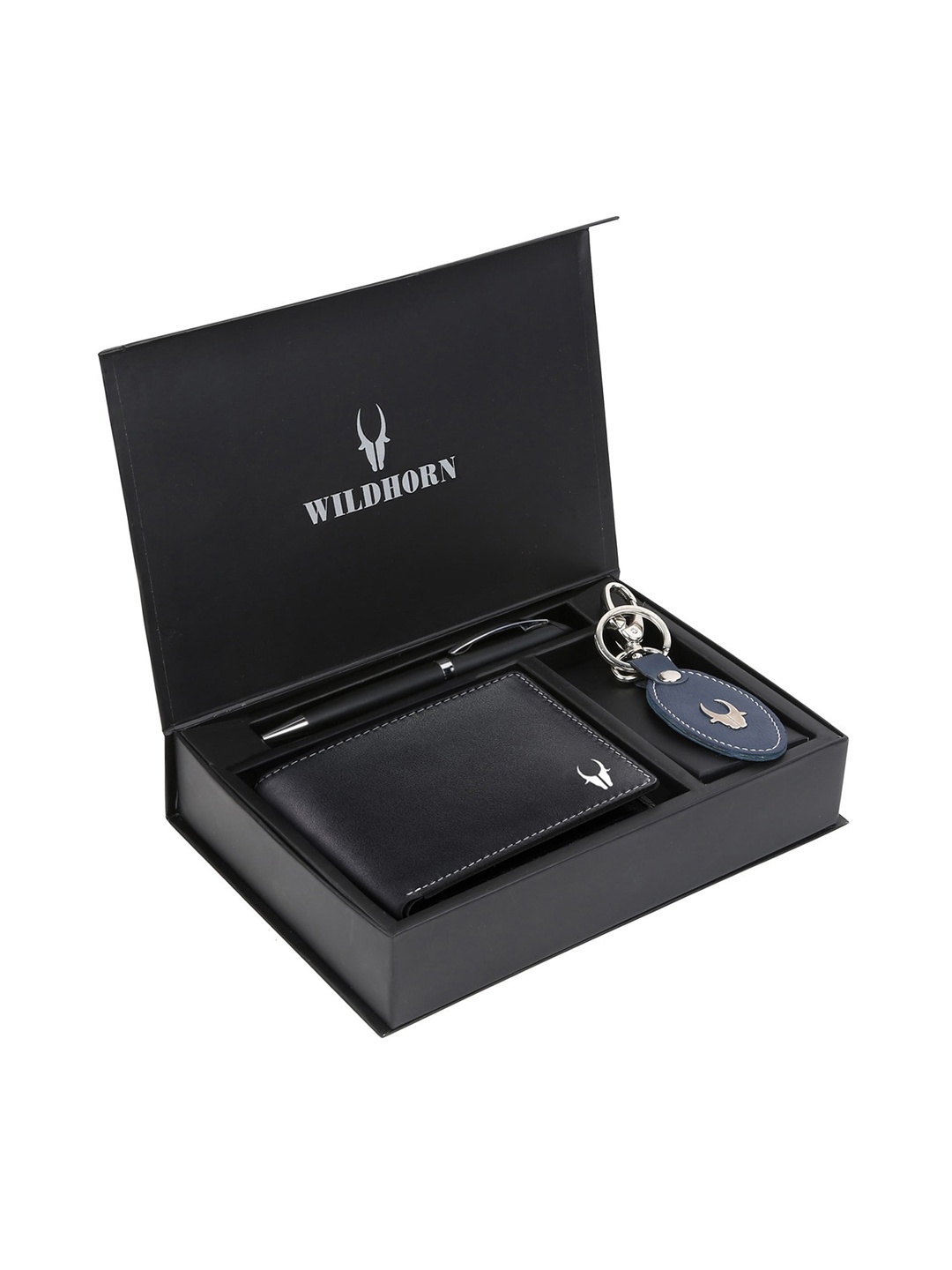 WildHorn Men Black & Blue RFID Protected Genuine High Quality Leather Accessory Gift Set
WildHorn Men Black & Blue RFID Protected Genuine High Quality Leather Accessory Gift Set