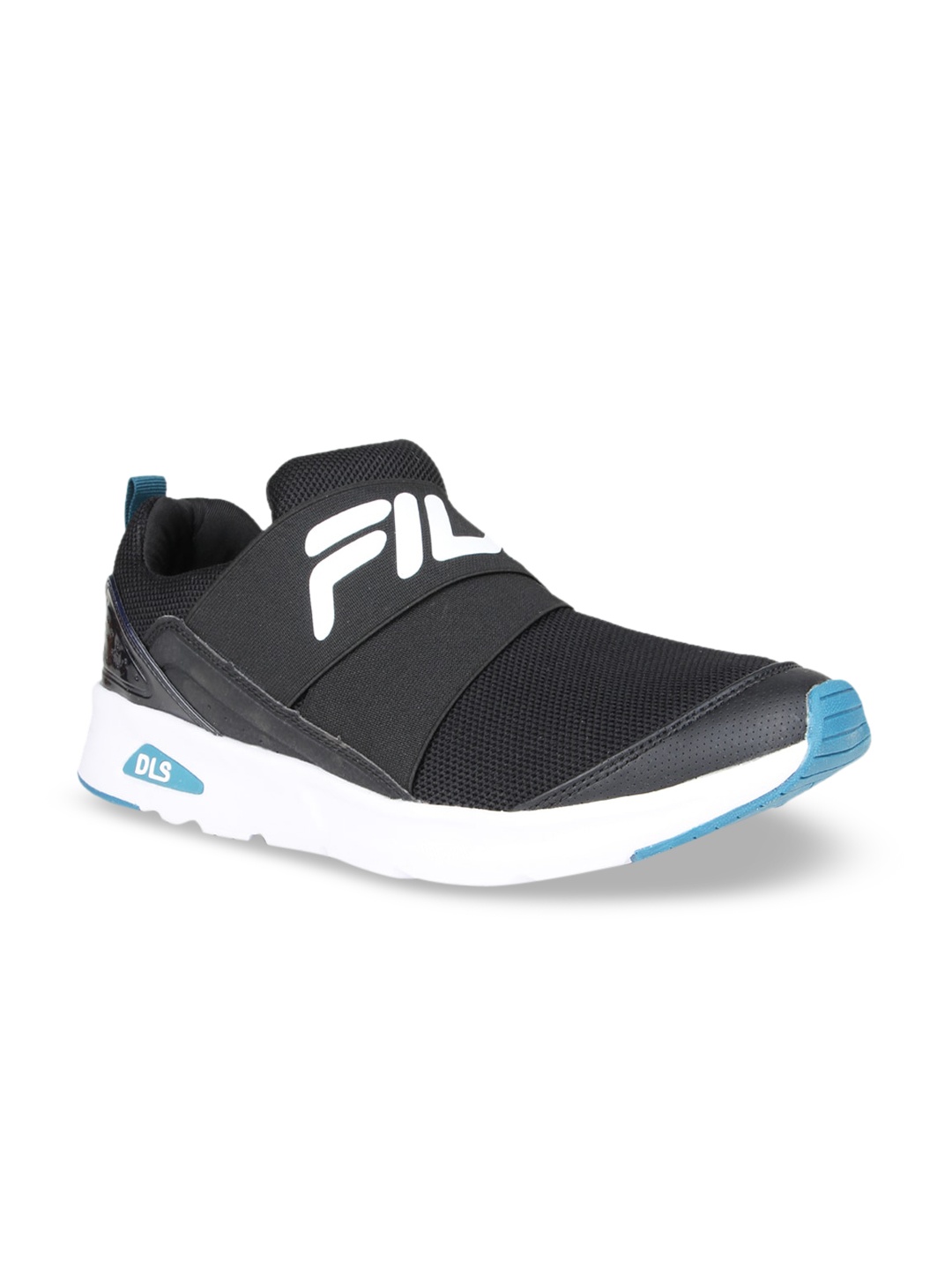 FILA Men Black Slip-On Sneakers