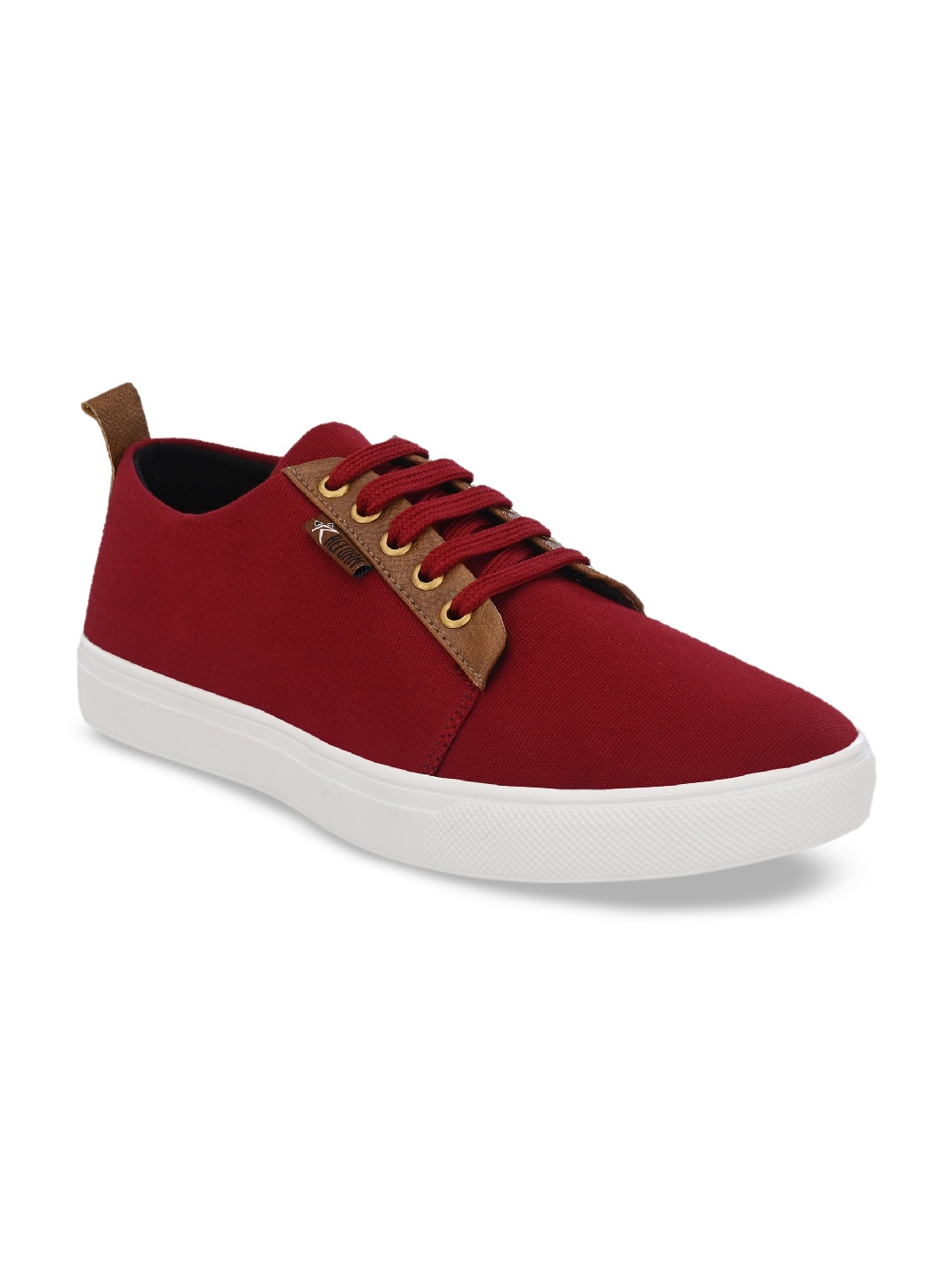 REFOAM Men Maroon Solid Sneakers
