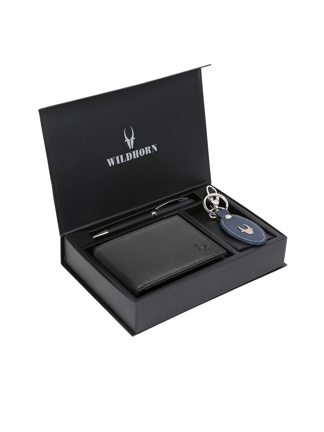 WildHorn Men Black & Blue RFID Protected Genuine High Quality Leather Accessory Gift Set
WildHorn Men Black & Blue RFID Protected Genuine High Quality Leather Accessory Gift Set