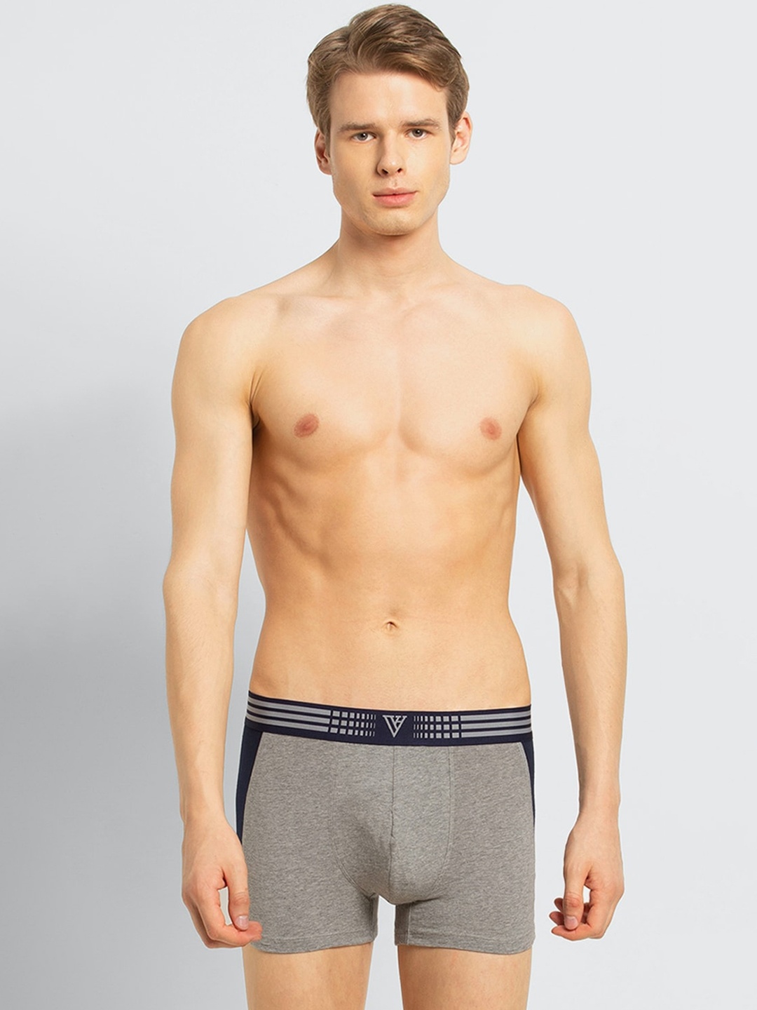 Van Heusen Men Solid Anti Bacterial Colour Fresh Trunks IHETR1CGMD10049, Grey
